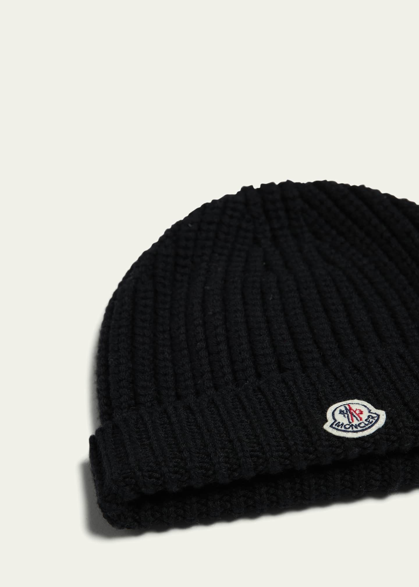 【関税＆送料込み】Moncler Ribbed Hat Moncler logo-patch Beanie | Grey | FARFETCH