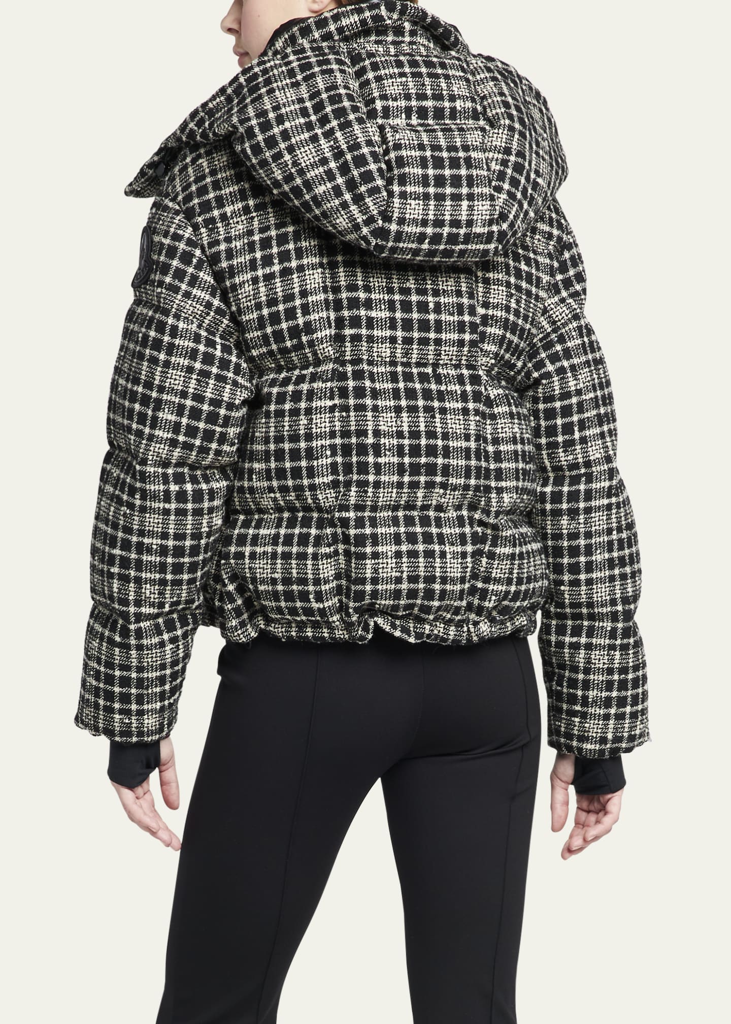 Moncler Outarde Wool Check Puffer Jacket - Bergdorf Goodman