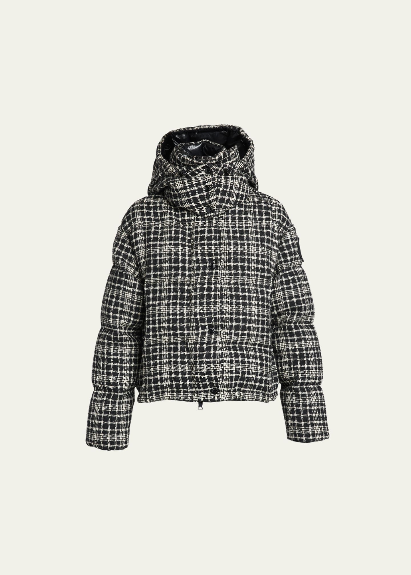 Moncler hotsell plaid puffer
