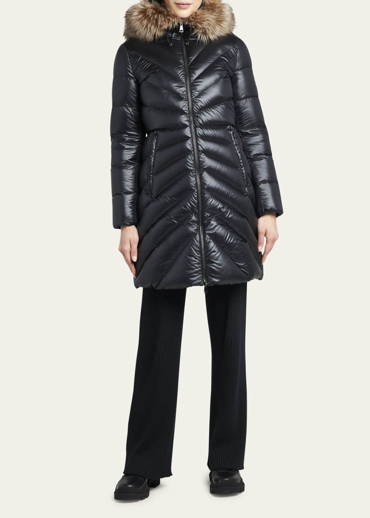 Moncler Fulmarre Faux Fur Long Puffer Coat - Bergdorf Goodman