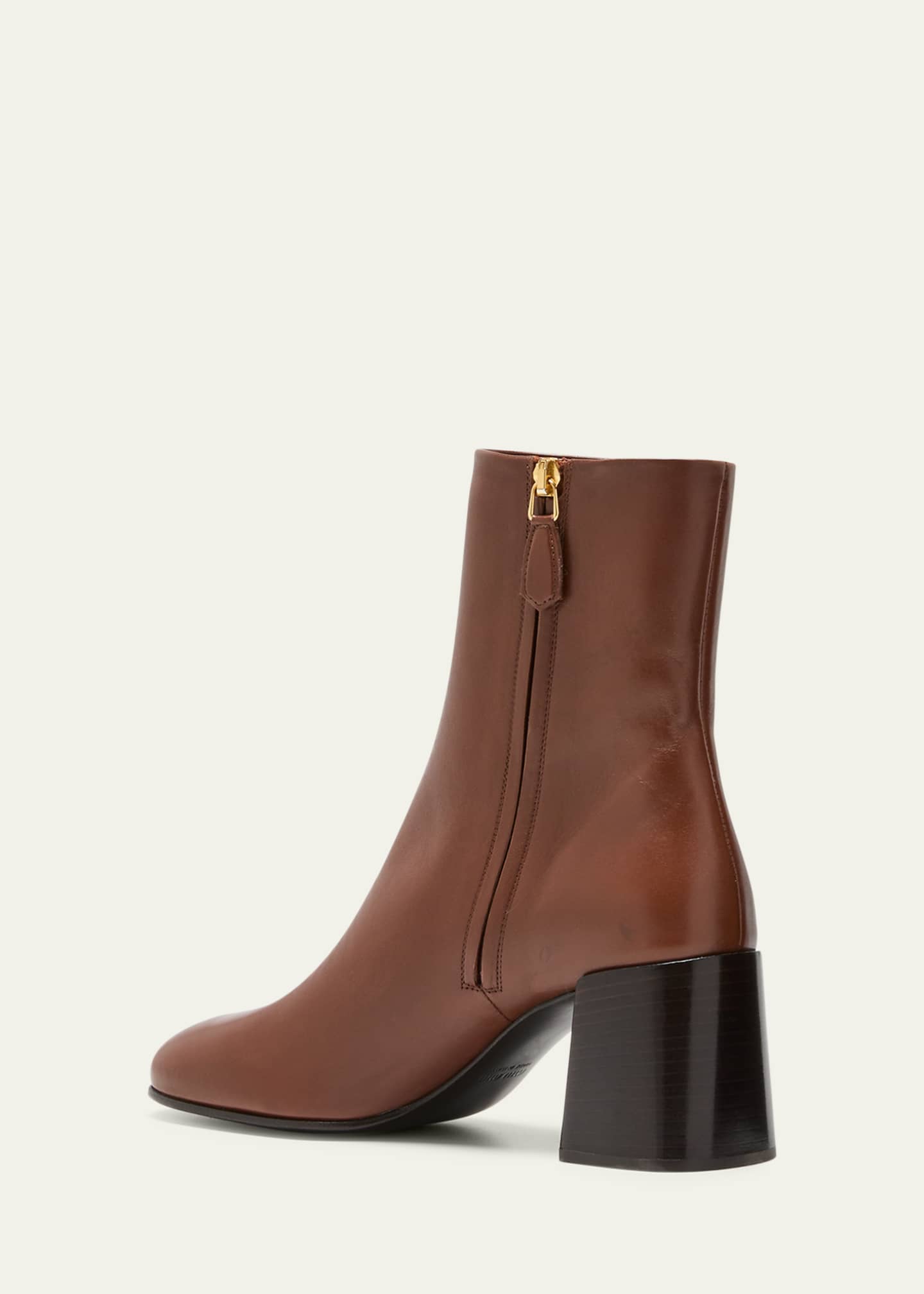 Miu Miu Leather Block-Heel Ankle Boots - Bergdorf Goodman