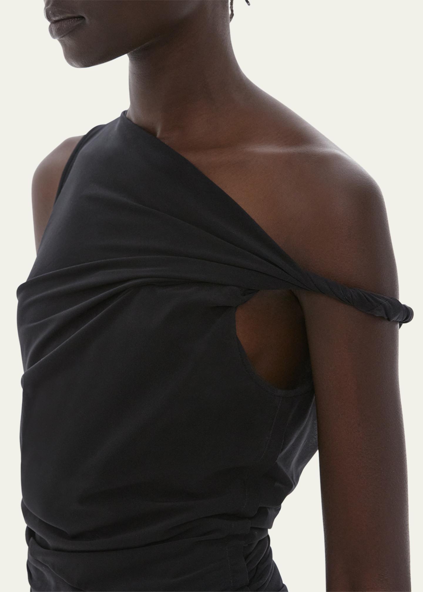 Haut Asymétrique Helmut Lang En Viscose Noir - Neuf Avec étiquette - Taille 10