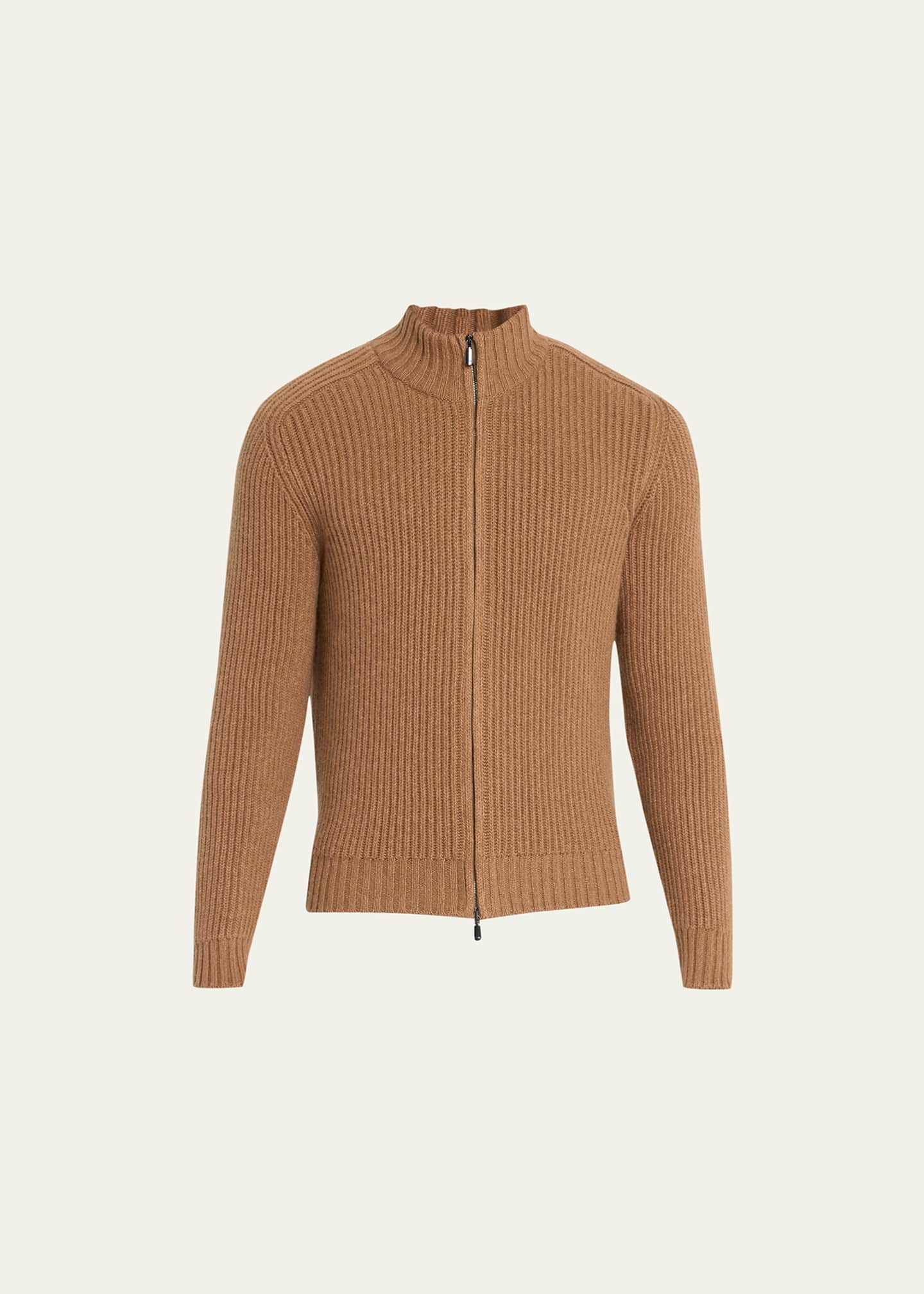 Cesare Attolini Men s Cashmere English Rib Full Zip Cardigan