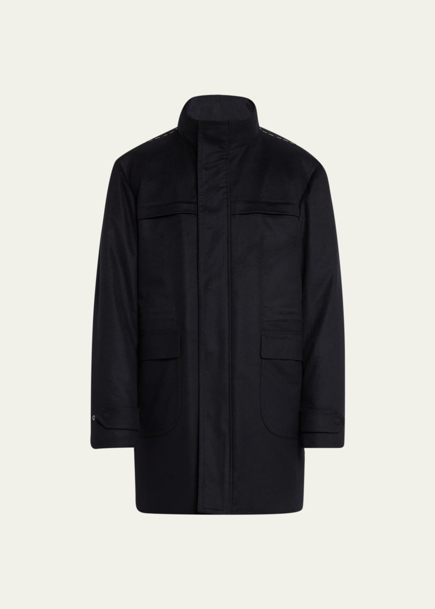 Cesare Attolini Men's Cotton Down Overcoat Image 1 of 5