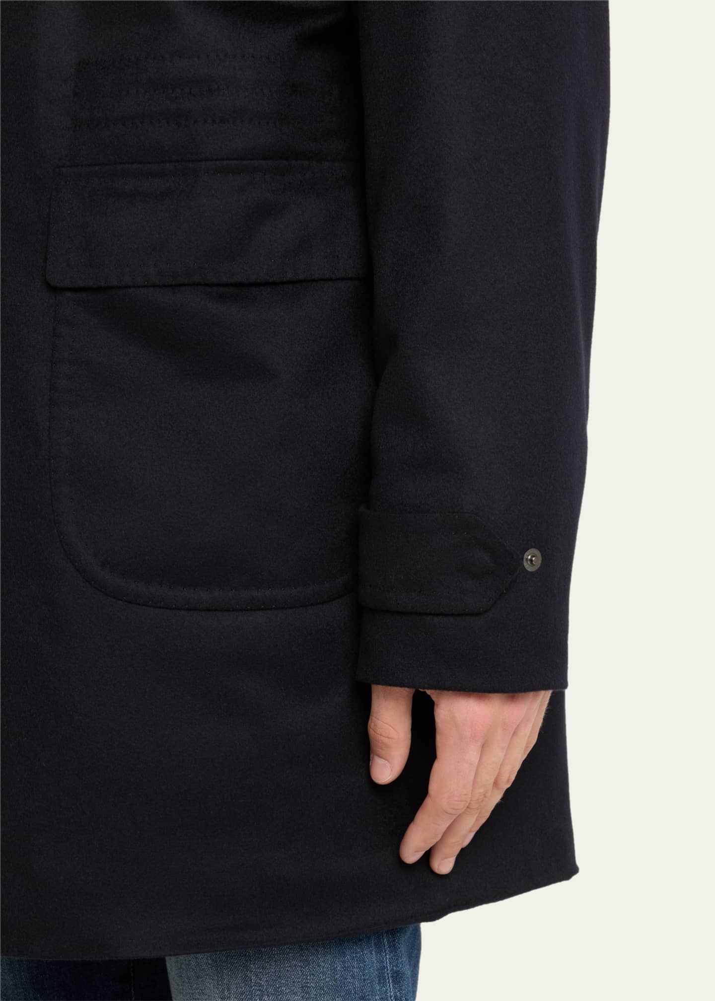 Cesare Attolini Men's Cotton Down Overcoat Image 5 of 5