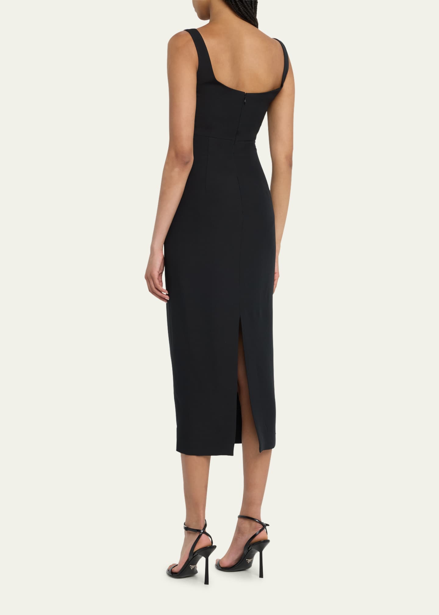 Roland Mouret Peep Out Sequin Body Con Midi Dress Bergdorf Goodman