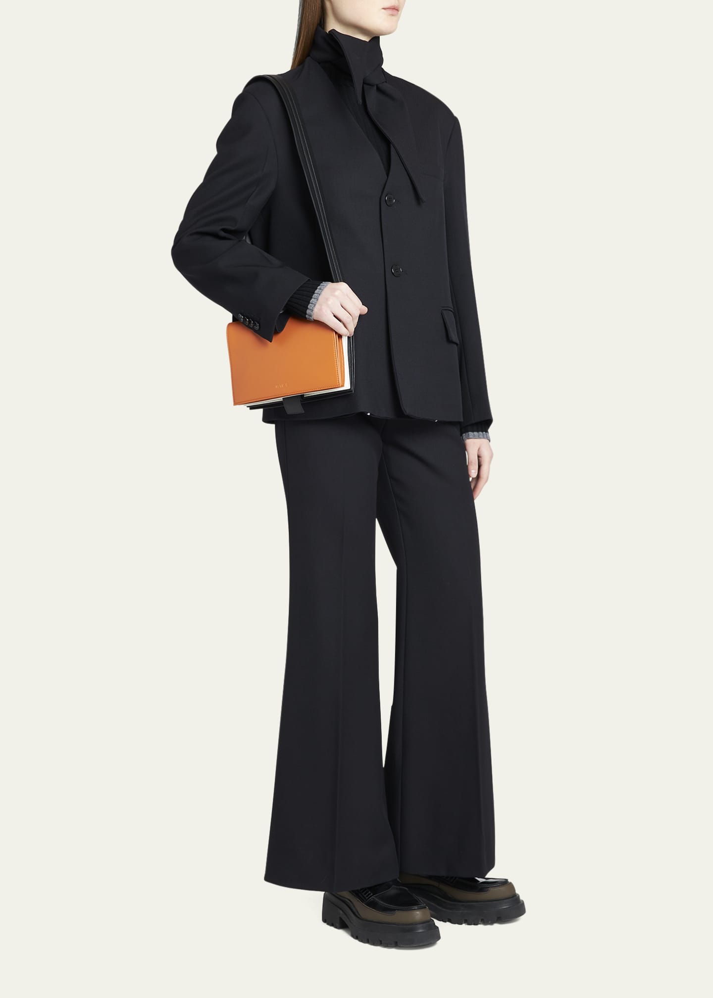Plan C Trio Flap Leather Shoulder Bag Image 5 of 5