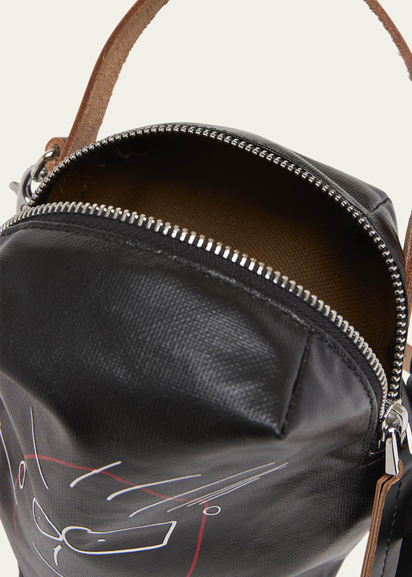 Plan C Pili Graphic-Print Canvas Bucket Bag Image 4 of 6