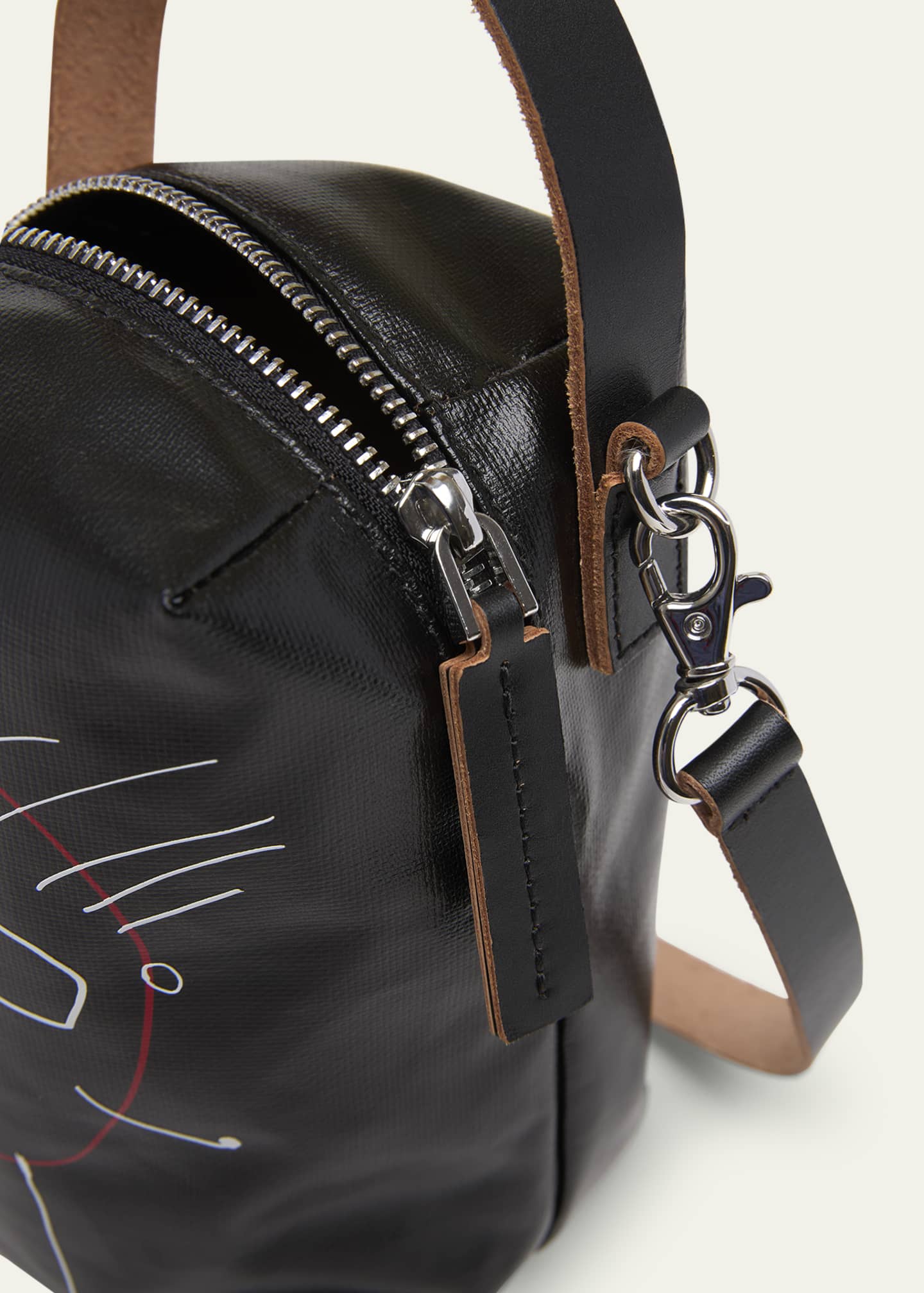 Plan C Pili Graphic-Print Canvas Bucket Bag Image 6 of 6