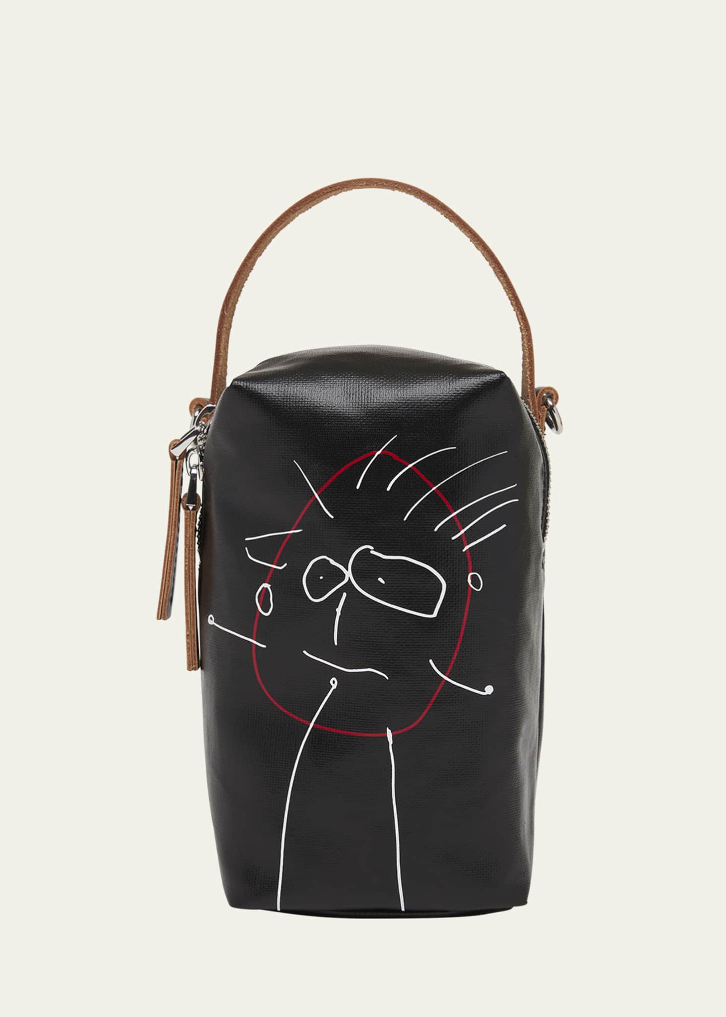 Plan C Pili Graphic-Print Canvas Bucket Bag Image 1 of 6