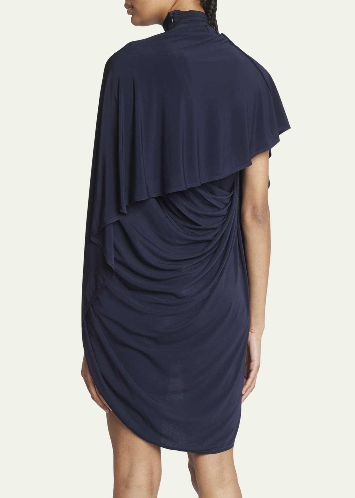 Draped Jersey Mini Dress W/scarf