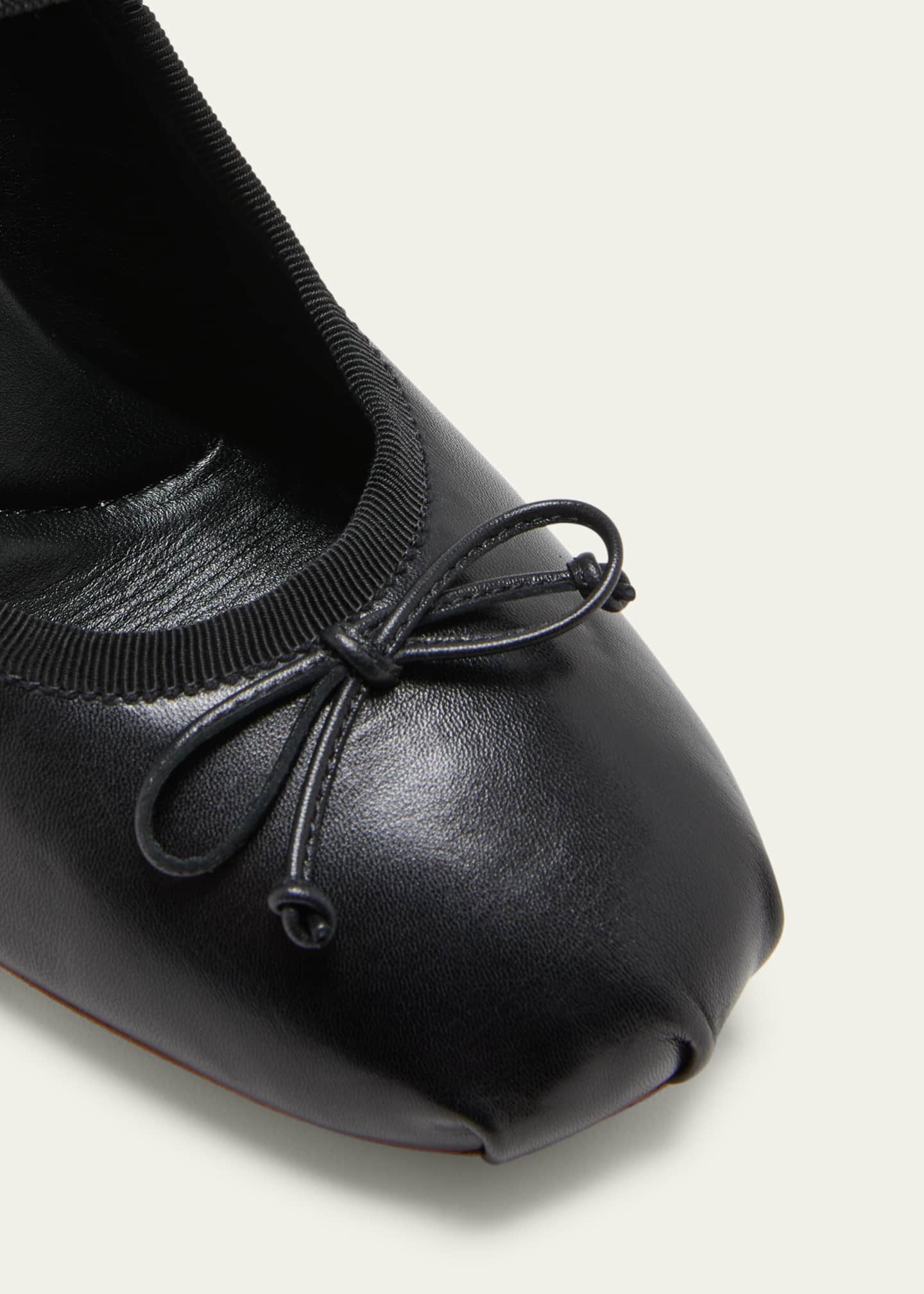 Miu Miu Leather Bow Stiletto Ballerina Pumps Bergdorf Goodman