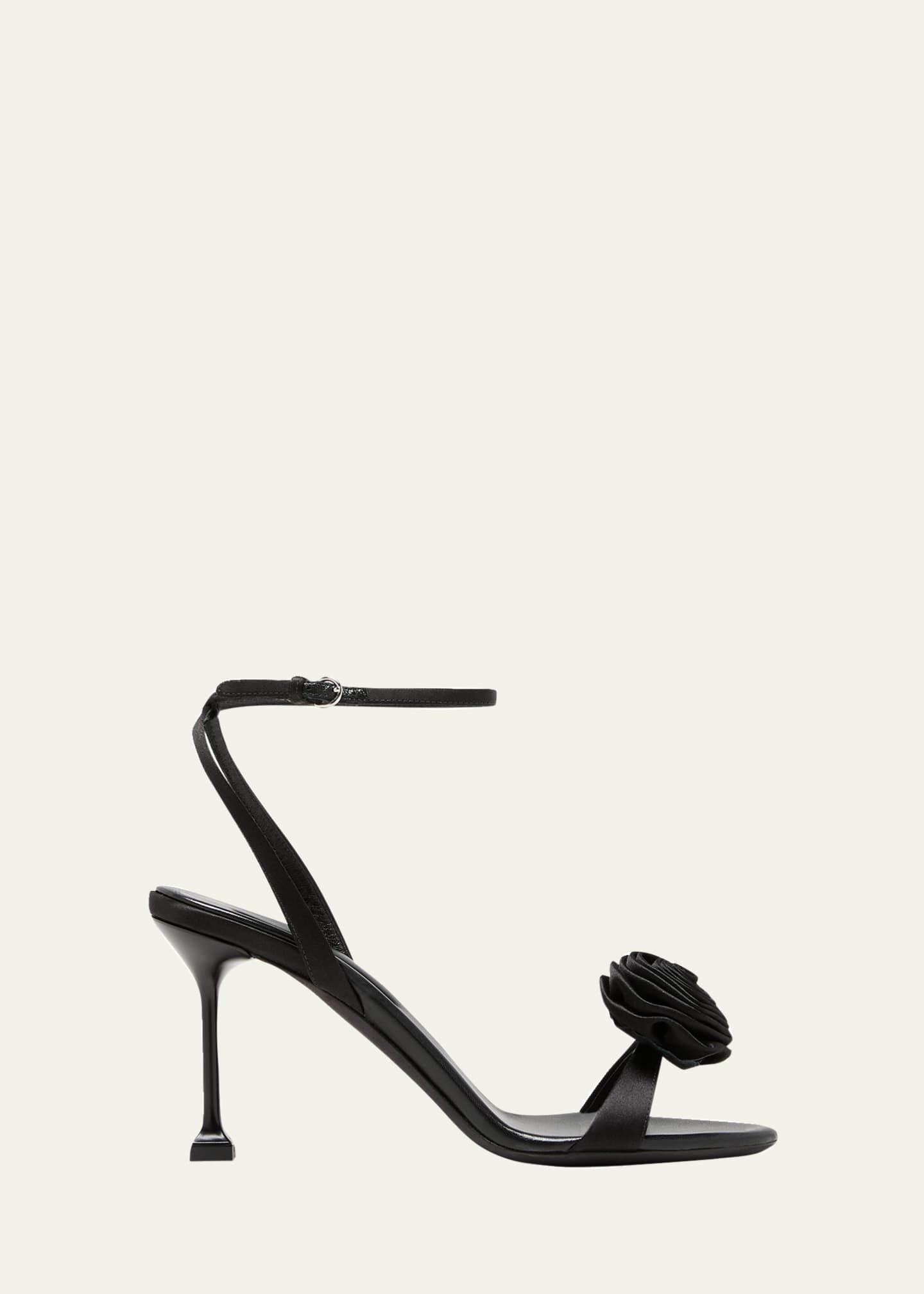 Miu Miu Ankle Strap Sandals in Black