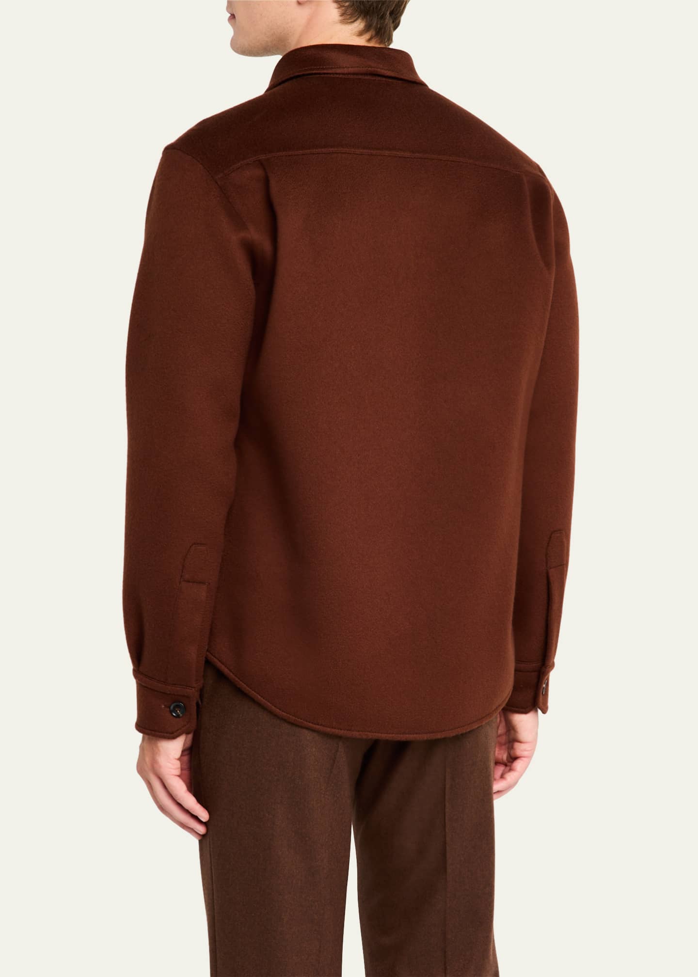 Brioni Men's Wool-Cashmere Overshirt Image 3 of 5