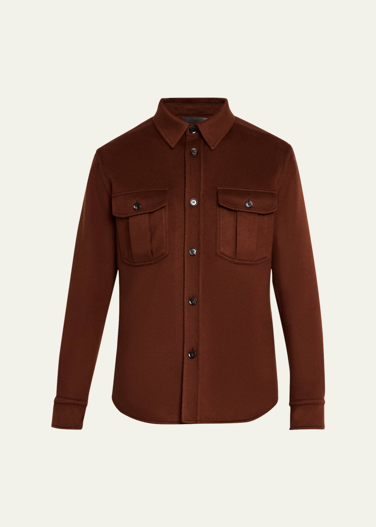 Brioni Men's Wool-Cashmere Overshirt Image 1 of 5
