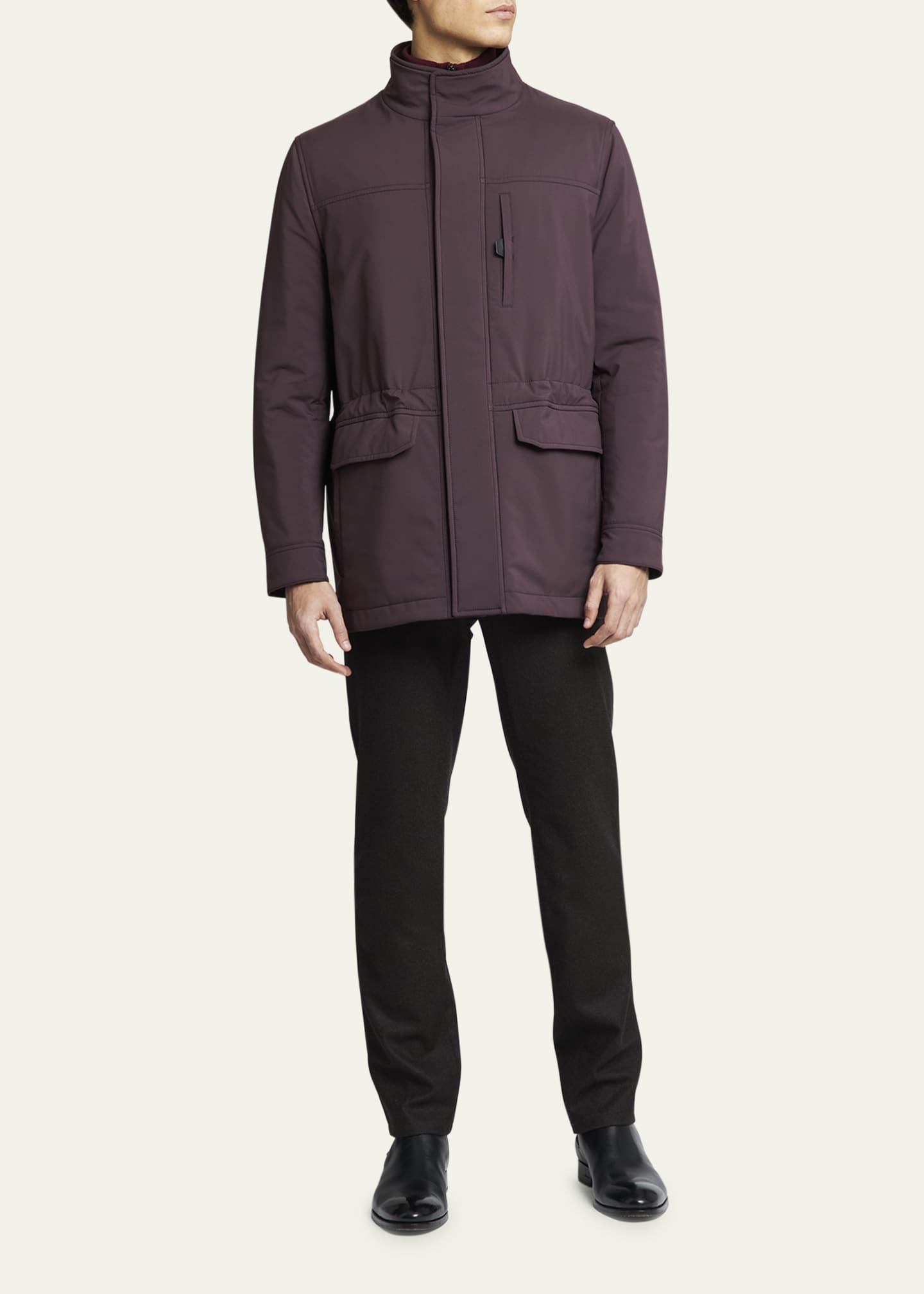 Brioni Men s Concealed Zip Field Jacket Bergdorf Goodman