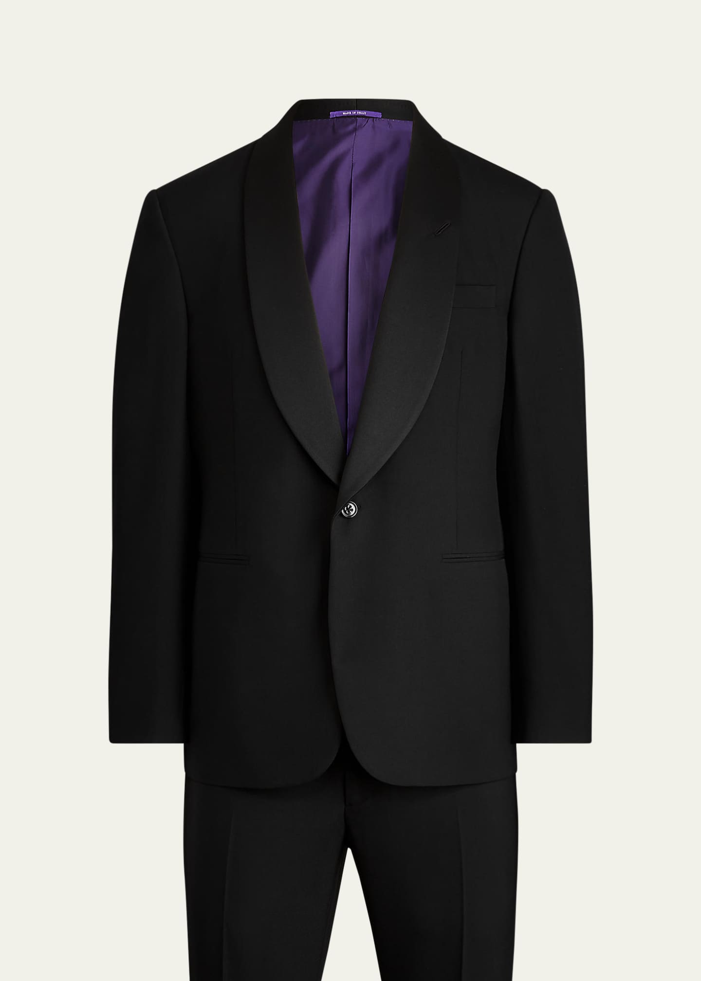 Ralph Lauren Purple Label Men's Gregory Barathea Wool Shawl Tuxedo Image 1 of 5