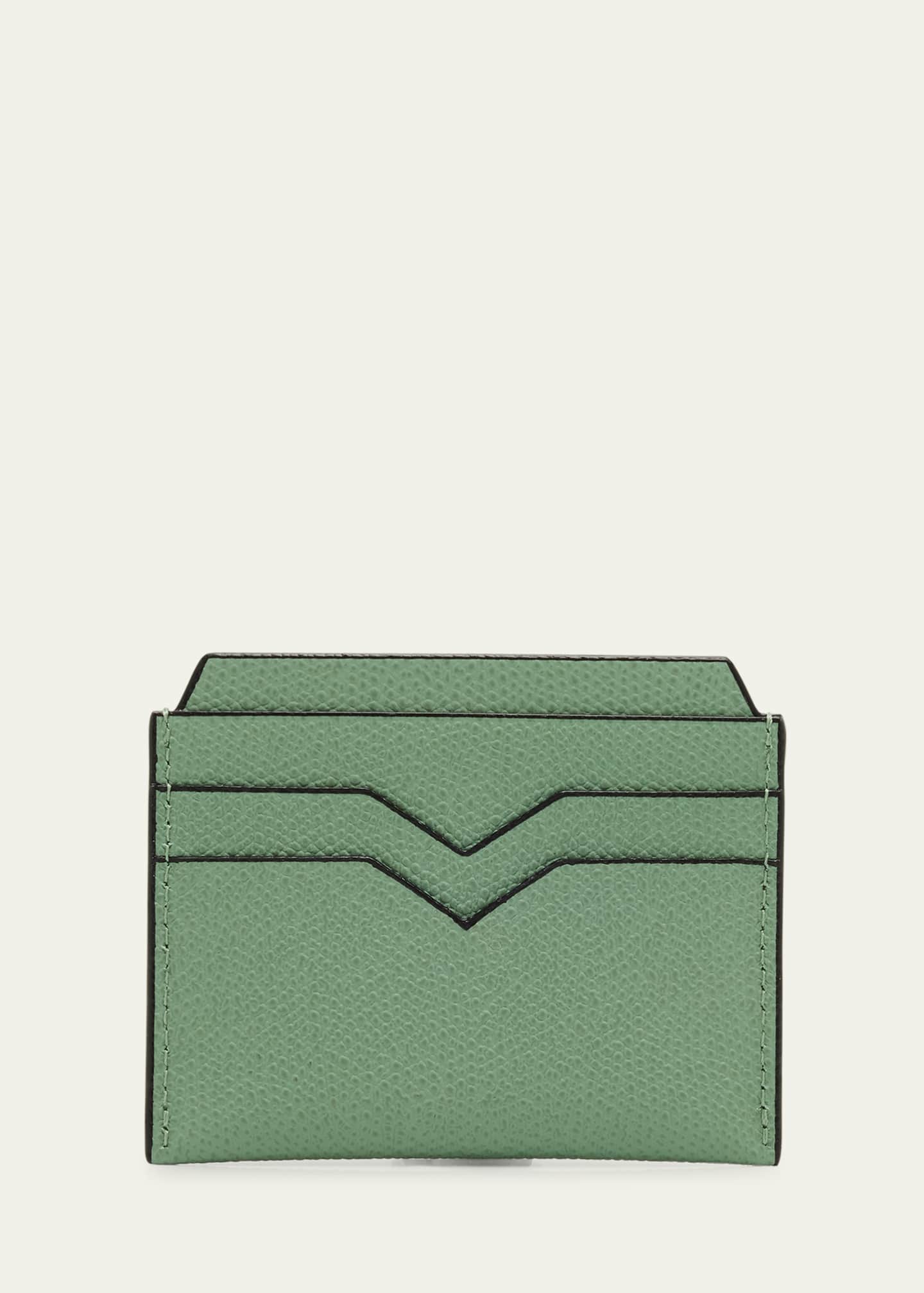 Valextra Men's V-Slot Leather Card Case Image 3 of 4