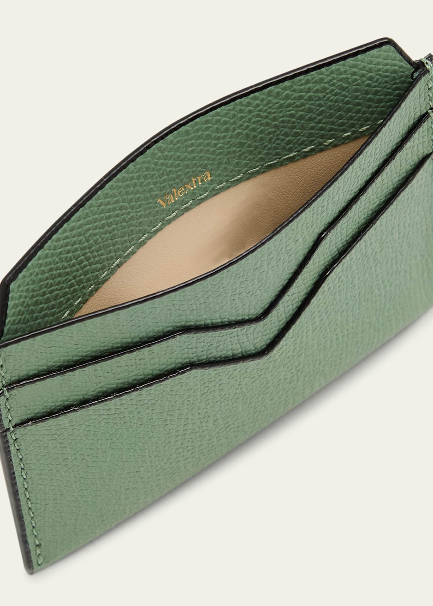 Valextra Men's V-Slot Leather Card Case Image 4 of 4