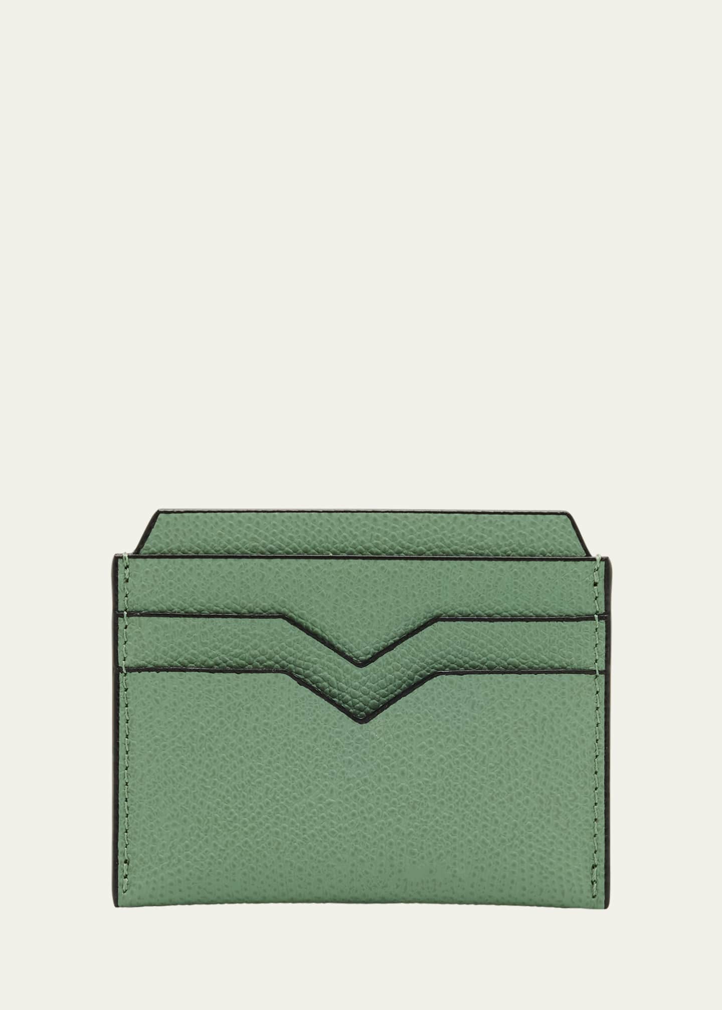Valextra Men's V-Slot Leather Card Case Image 1 of 4