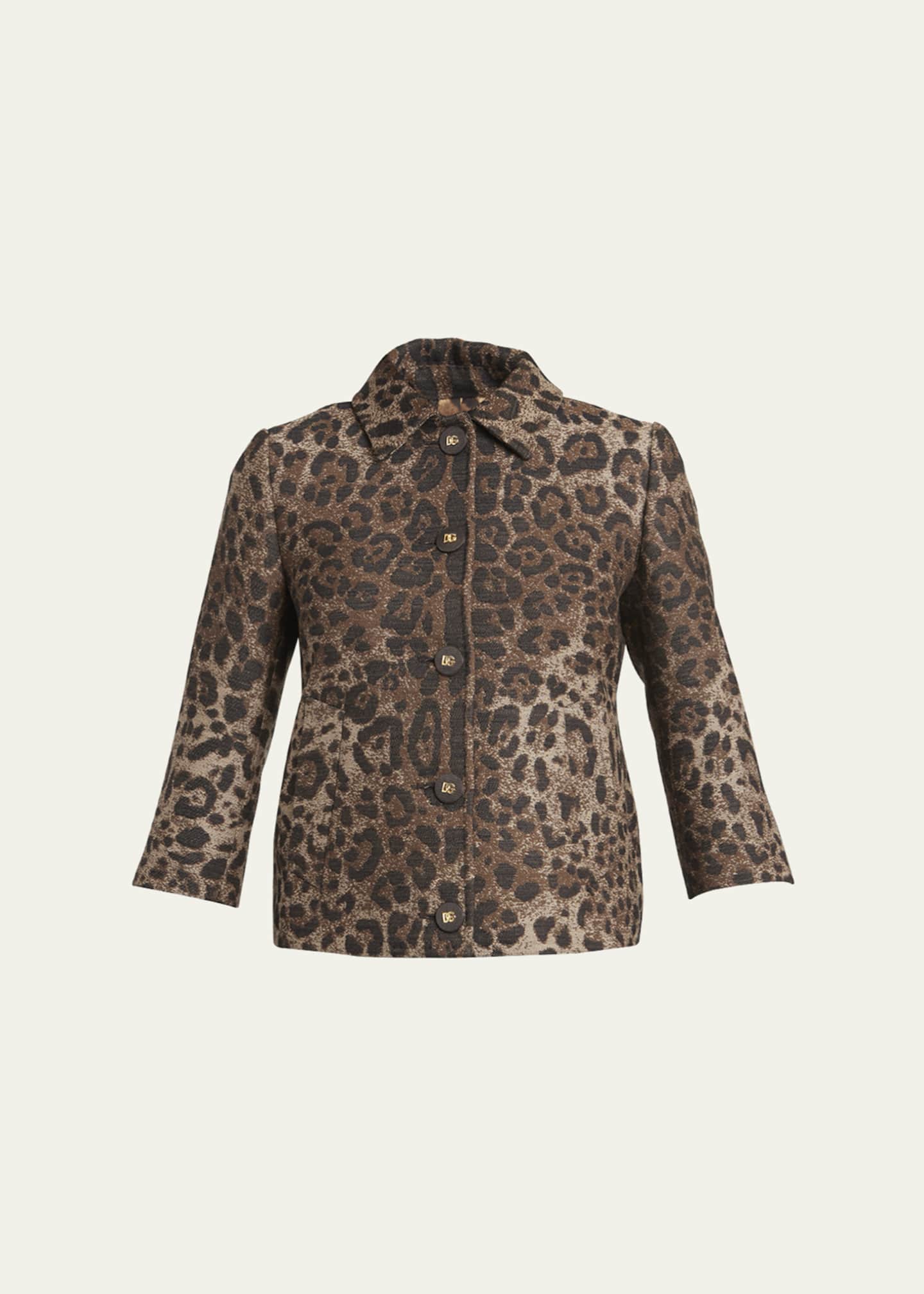 Short sale leopard jacket