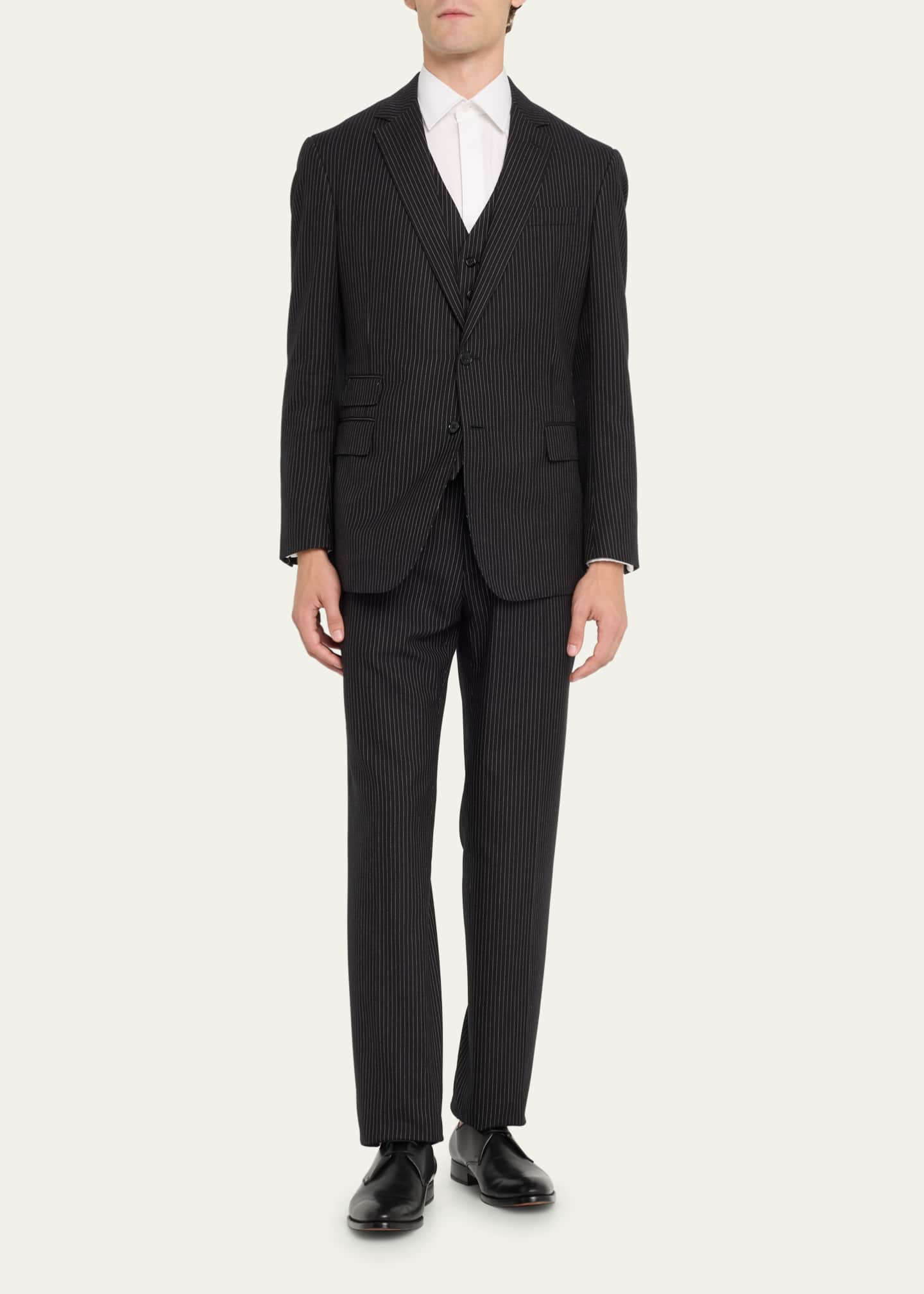 Ralph Lauren Purple Label Men s Kent 3 Piece Narrow Pinstripe Suit