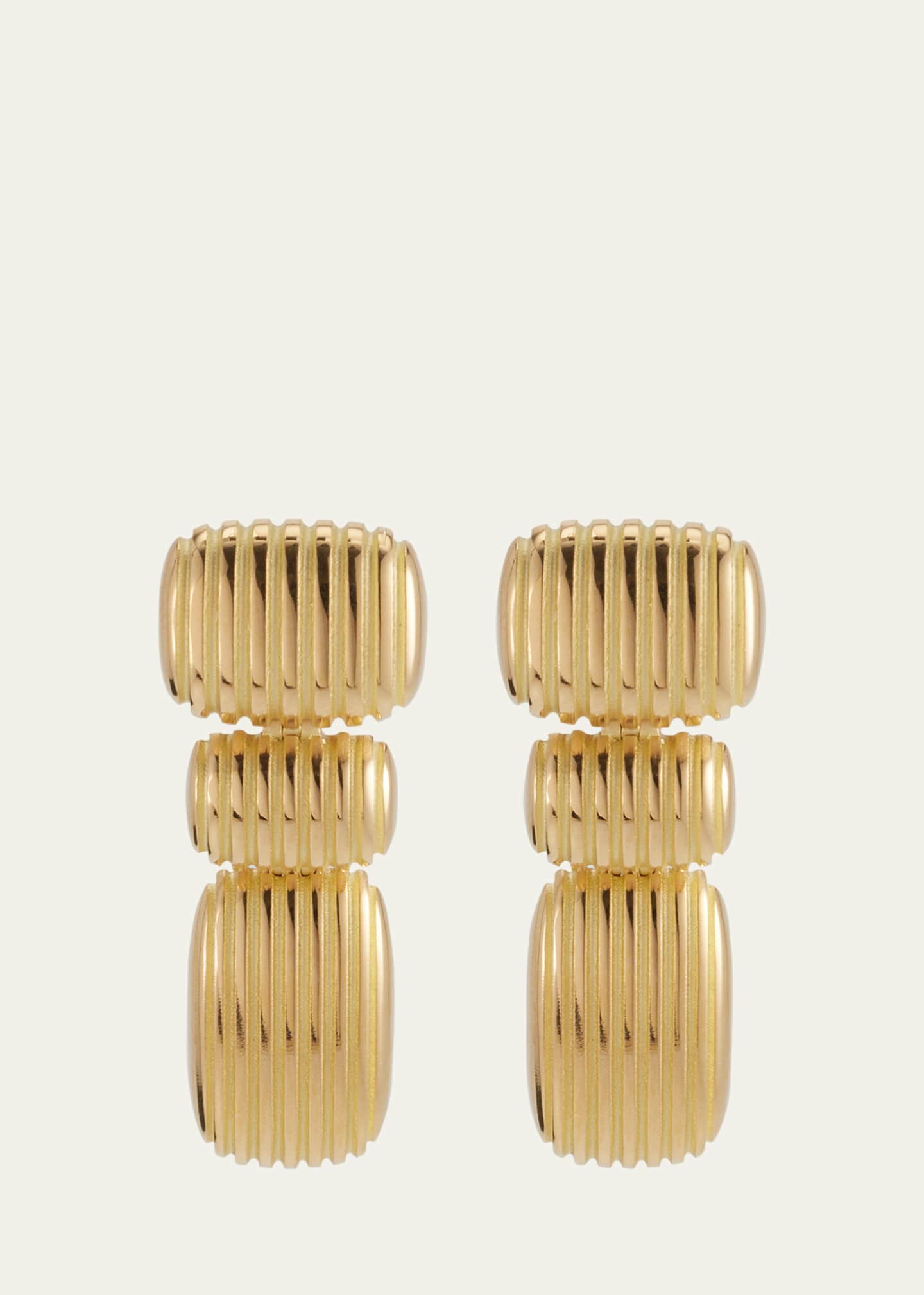 Pamela Zamore 18k Yellow Gold Isla Oblong Cushion Earrings Image 1 of 4