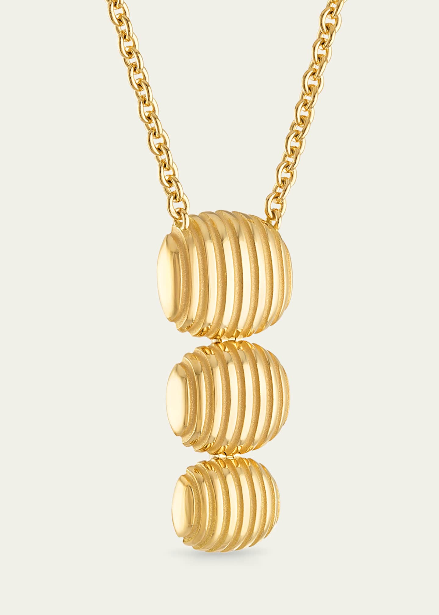 Pamela Zamore 18k Yellow Gold Isla Triple Oval Necklace Image 2 of 2