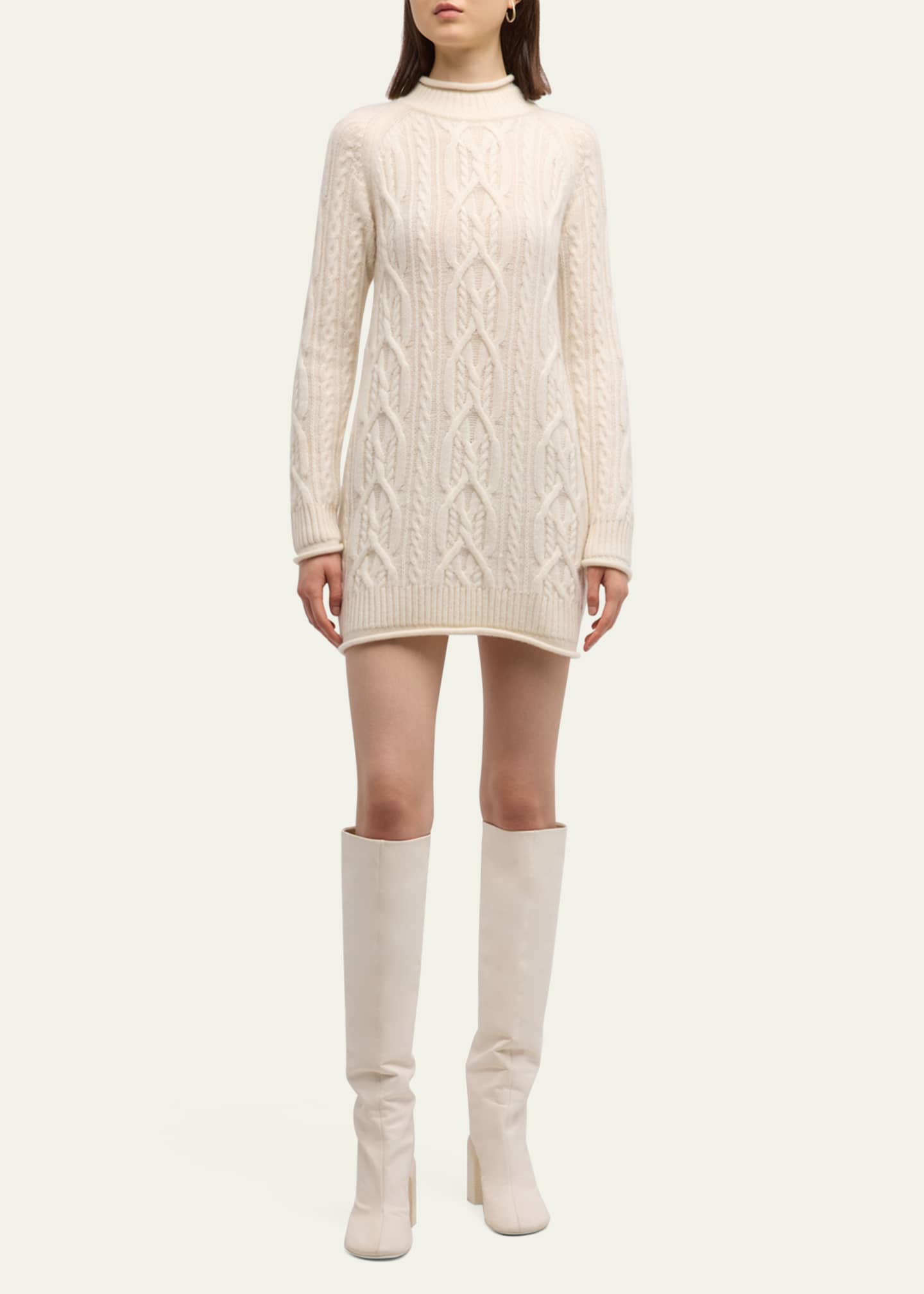 Loulou Studio Layo Cashmere CableKnit Sweater Dress Bergdorf Goodman