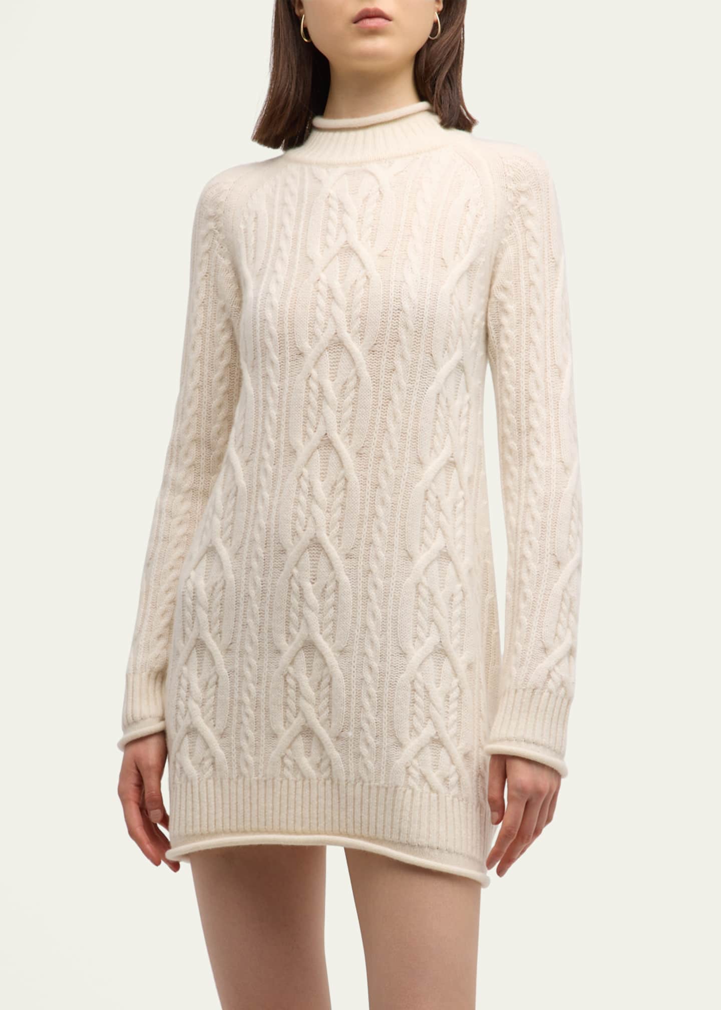 Loulou Studio Layo Cashmere CableKnit Sweater Dress Bergdorf Goodman