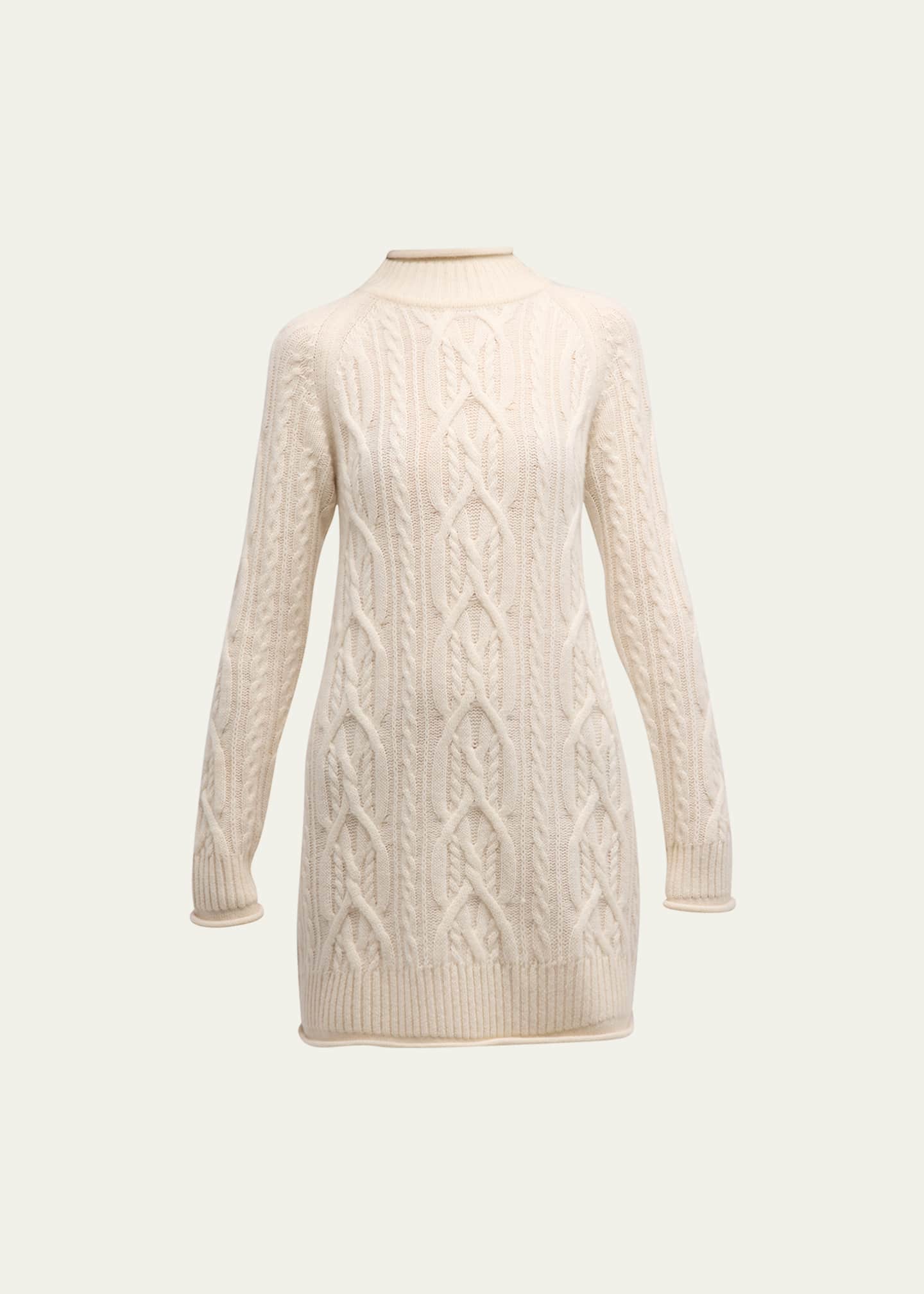 Loulou Studio Layo Cashmere CableKnit Sweater Dress Bergdorf Goodman