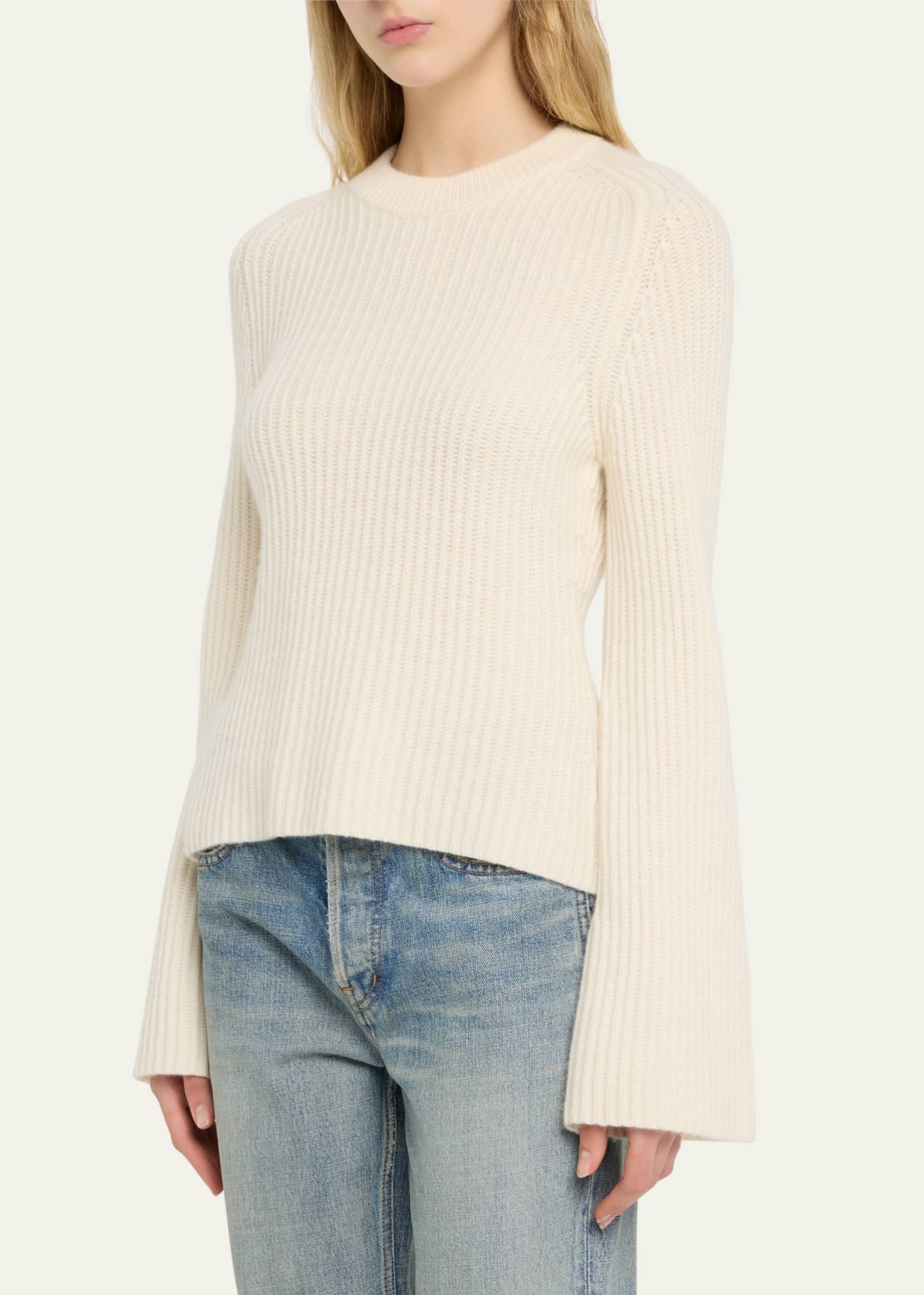 Loulou Studio Bell-Sleeve Cashmere Sweater - Bergdorf Goodman