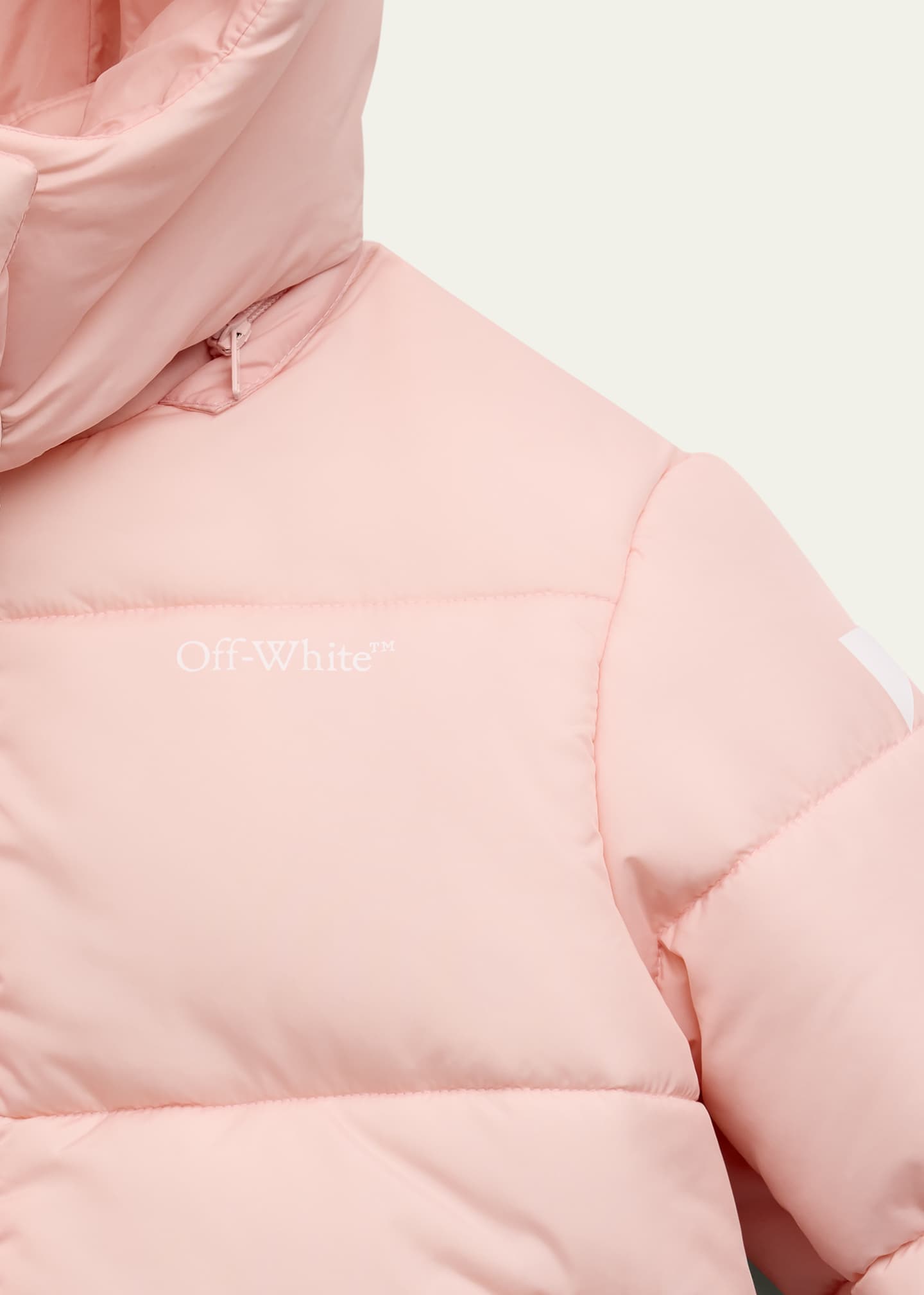 Off-White Kids Bookish logo-print puffer jacket - Black