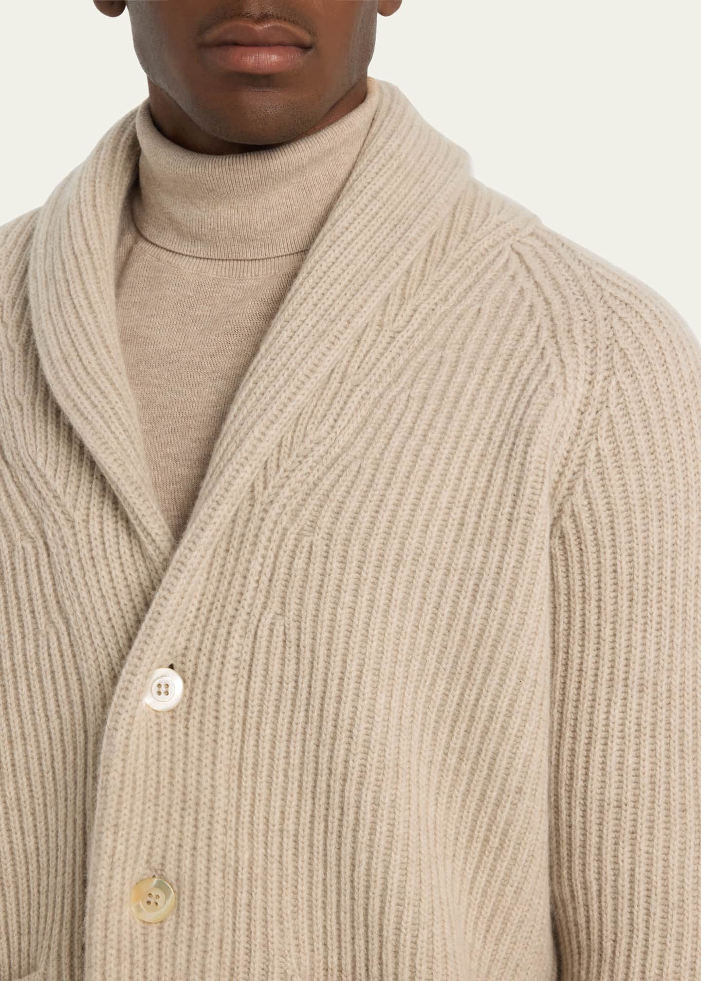 Bergdorf Goodman Men s Cashmere Chunky Knit Cardigan Bergdorf Goodman