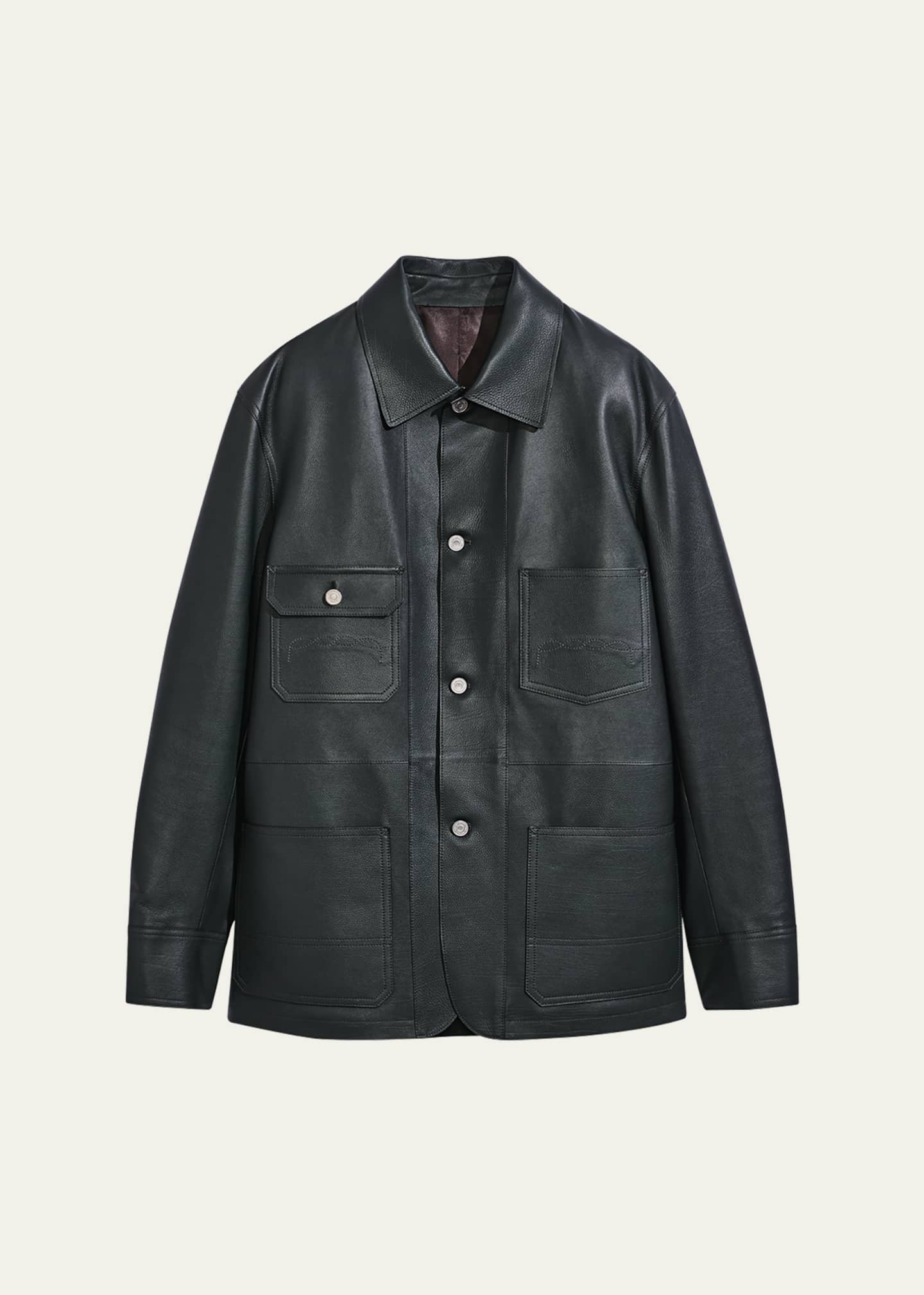 Leather chore coat sale