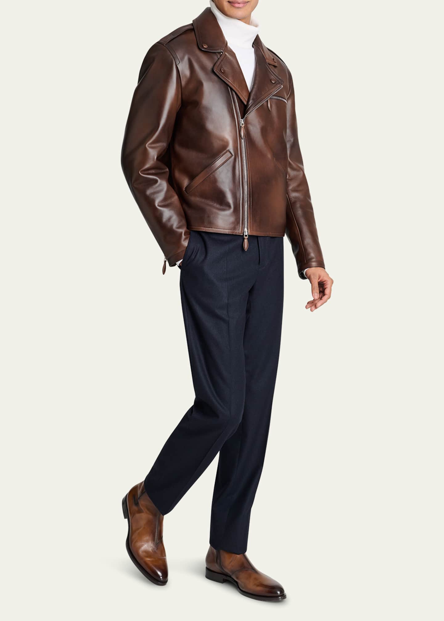 Berluti leather blazer discount
