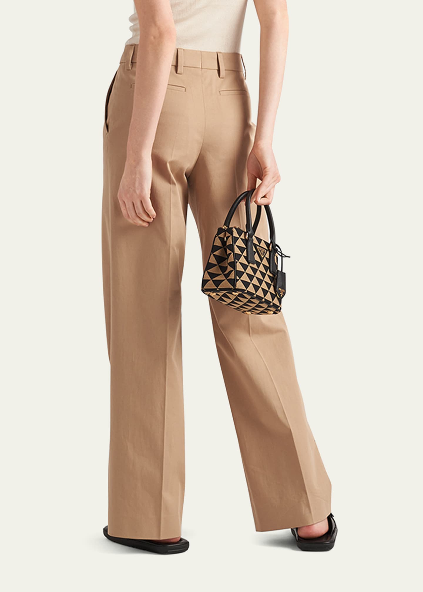 Prada Gabardine WideLeg Belted Pants - Bergdorf Goodman