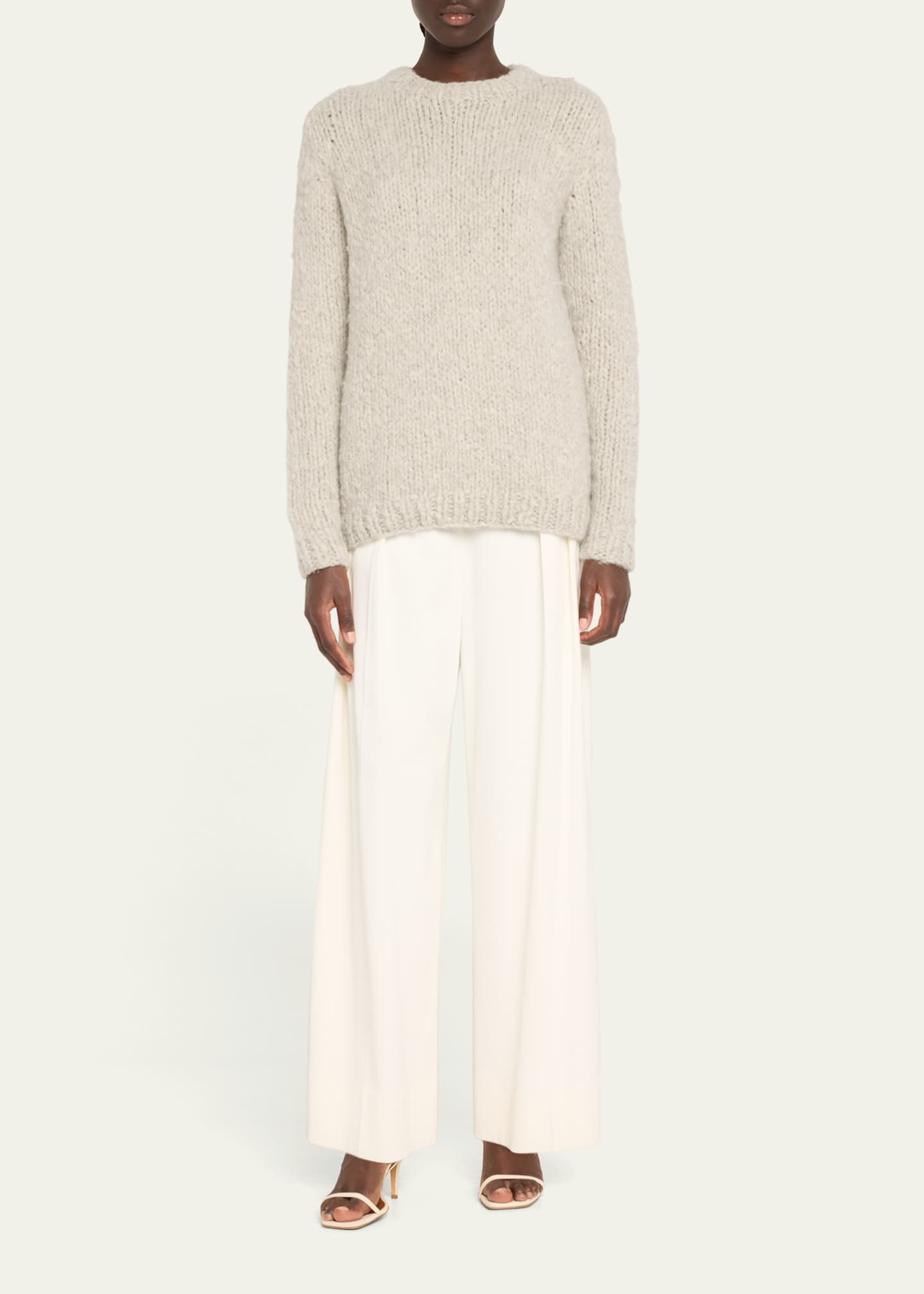 Gabriela Hearst Lawrence Cashmere Crewneck Sweater Image 2 of 5