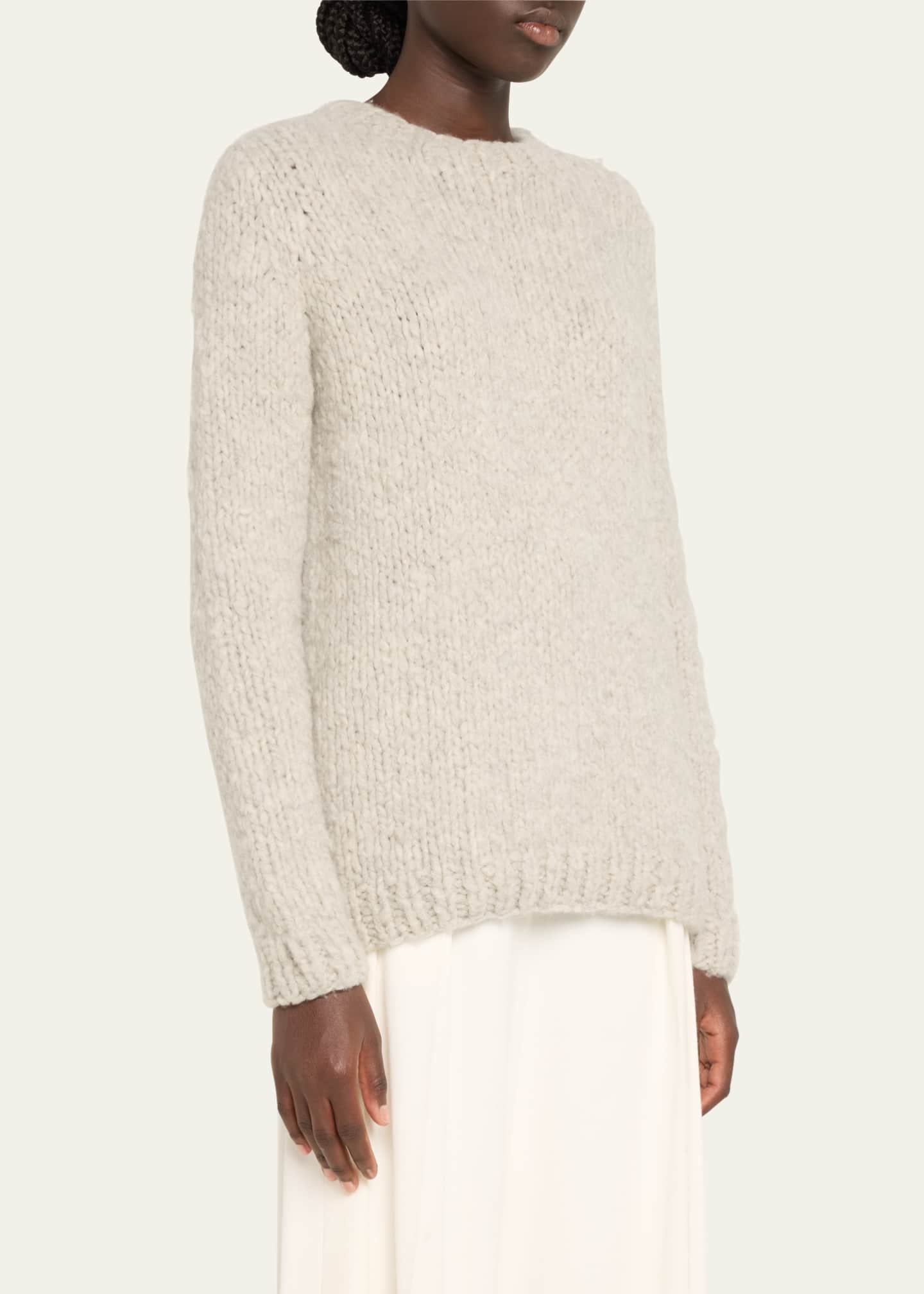 Gabriela Hearst Lawrence Cashmere Crewneck Sweater Image 4 of 5