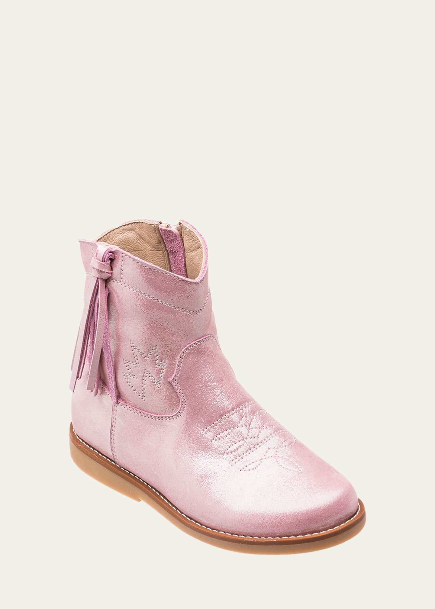 Elephantito Girl's Hannah Suede Western Boots, Toddler/Kids