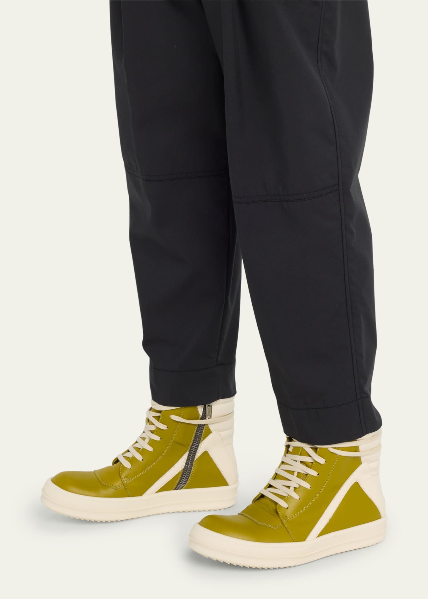 Rick Owens Scarpe Bicolor High-Top Sneakers - Bergdorf Goodman