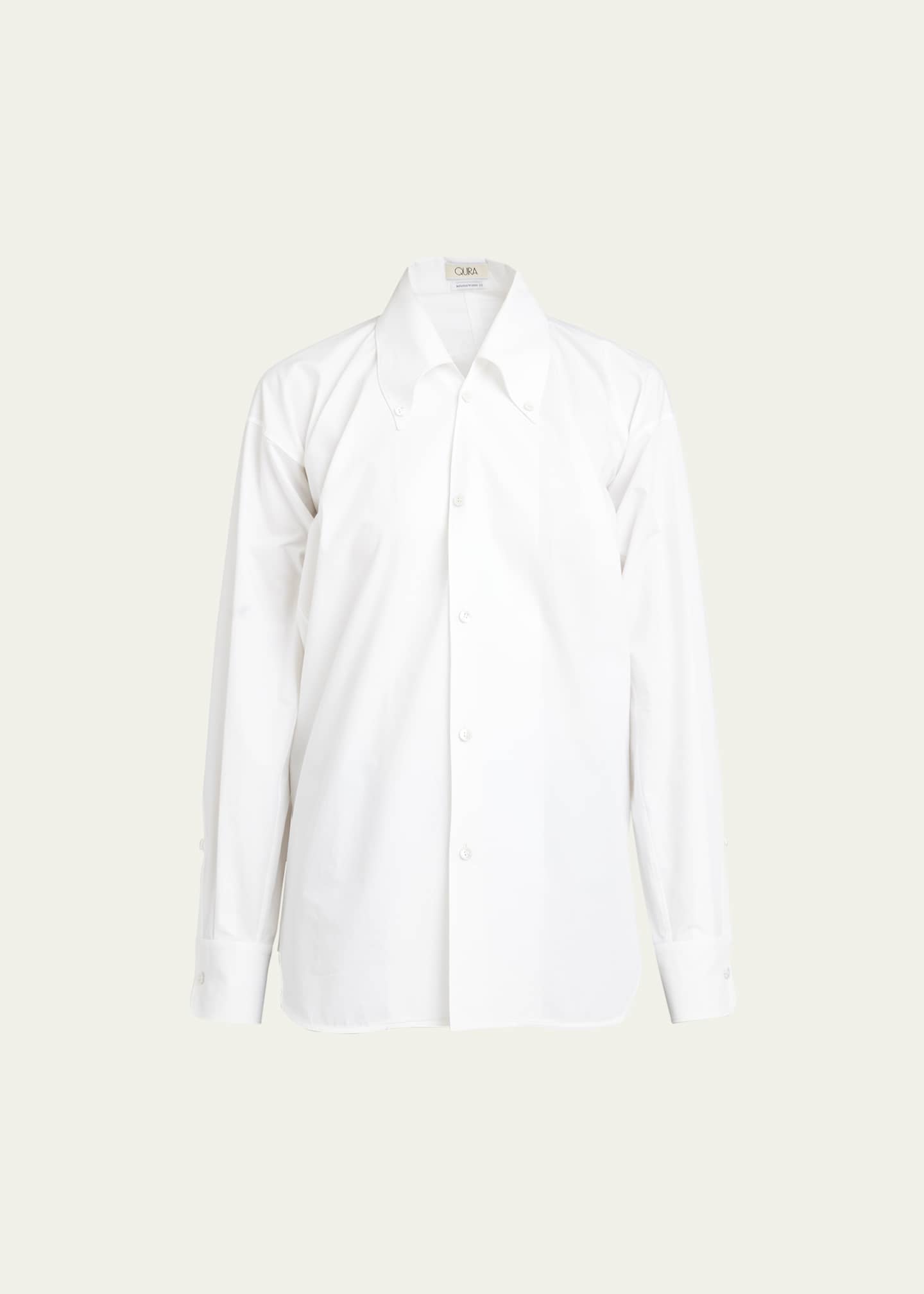 Quira Draped Back Button Up Shirt Bergdorf Goodman