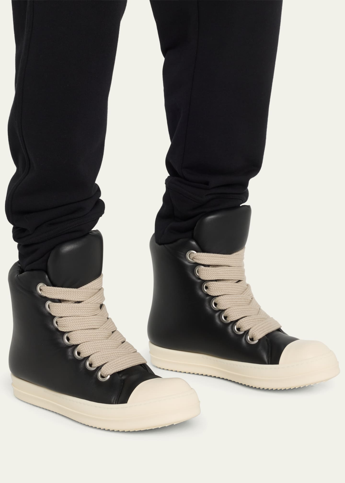 Rick Owens Men's Jumbo-Lace Padded Sneakers - Bergdorf Goodman