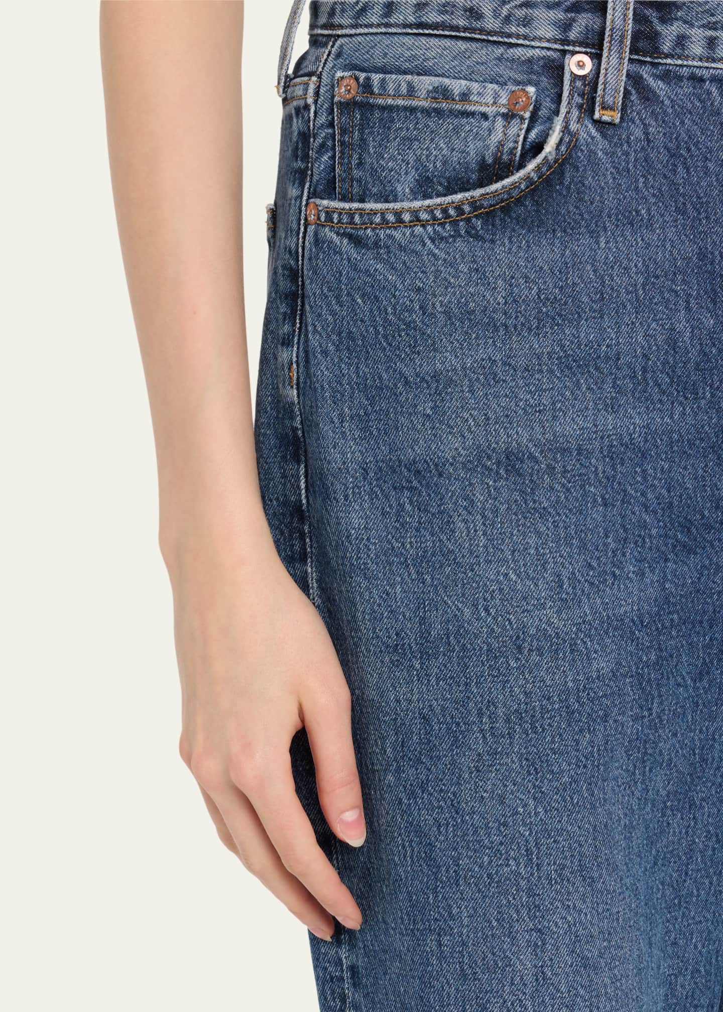 Dame Wide-Leg Cuffed Jeans