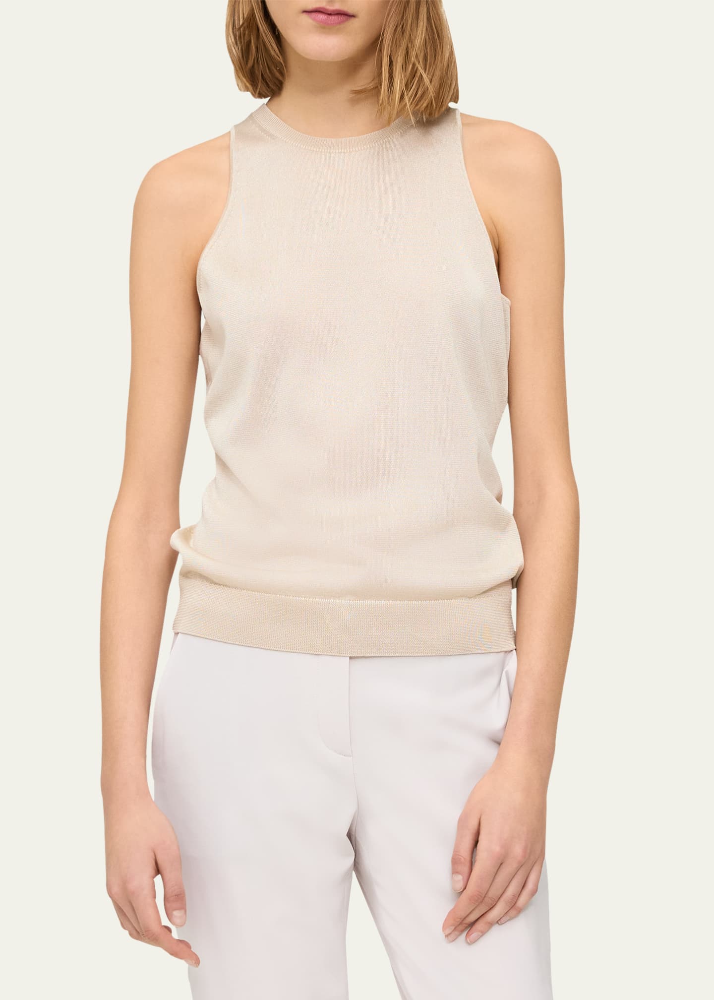 Theory High Neck Lurex Shell Top Bergdorf Goodman