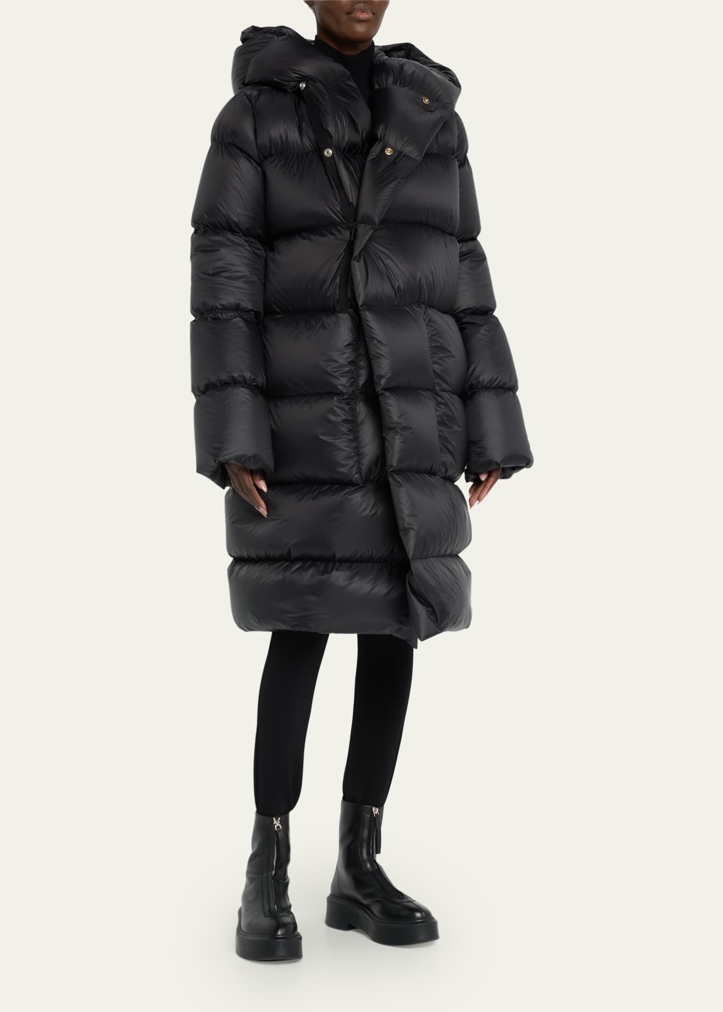 Rick Owens Hooded Long Puffer Coat