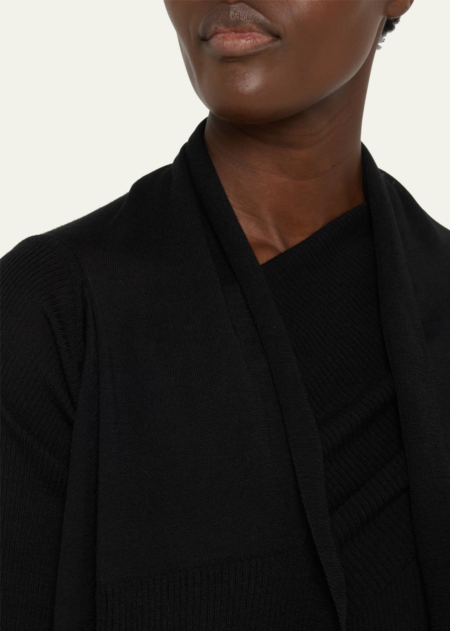 Short store wrap cardigan