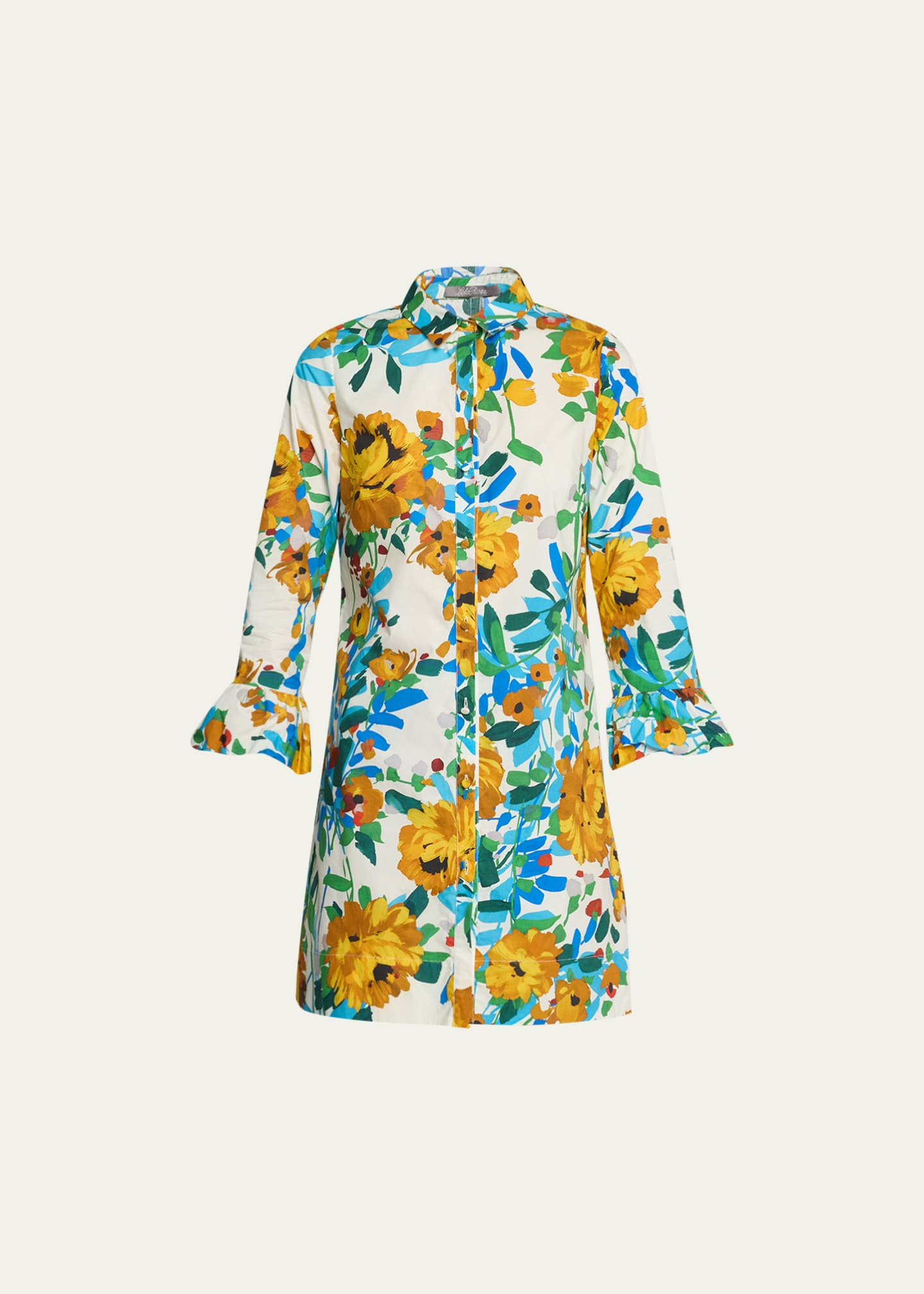 Lela Rose Floral Mini Button Down Shirtdress Bergdorf Goodman