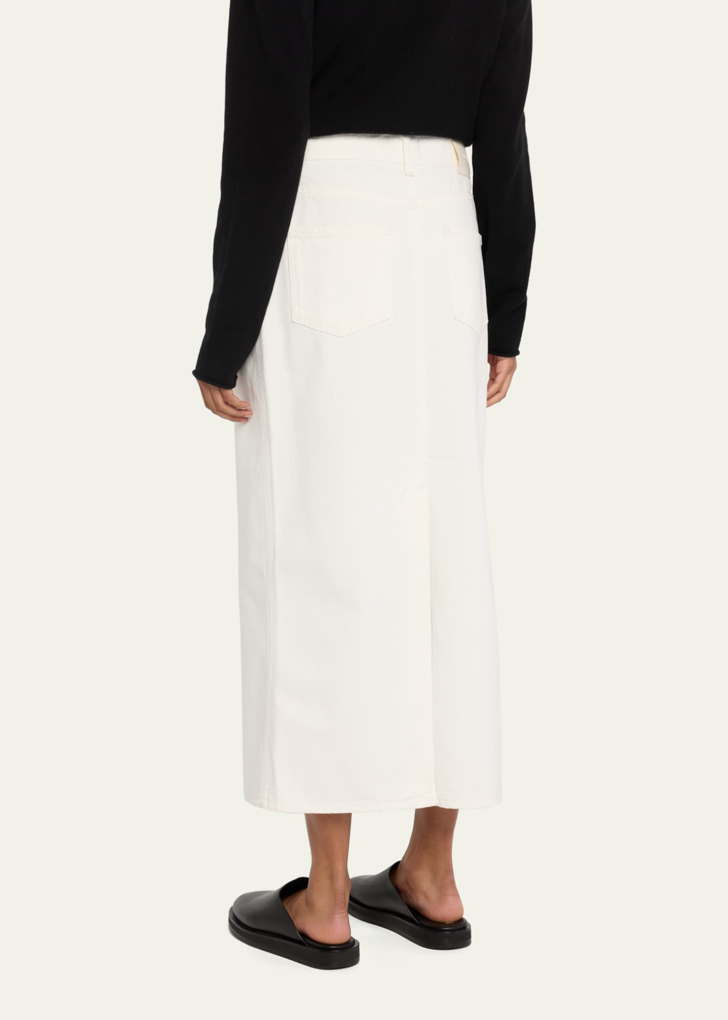Loulou Studio Rona Denim Long Skirt Image 3 of 5