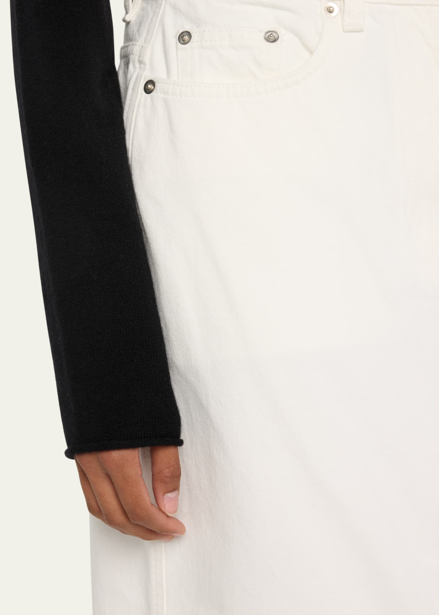 Loulou Studio Rona Denim Long Skirt Image 5 of 5